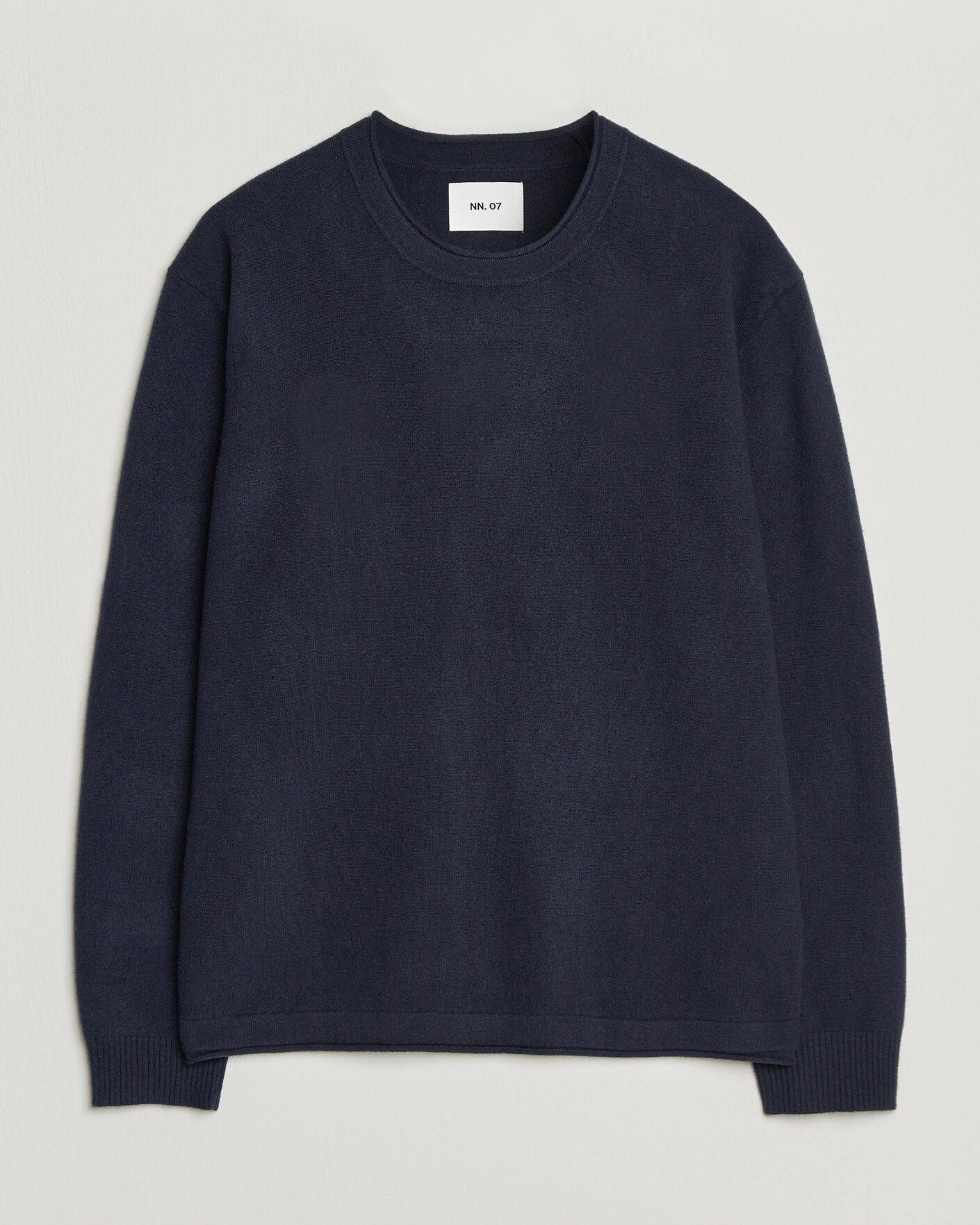 Mies | Puserot | NN07 | Sammy Wool Knitted Sweater Navy Melange
