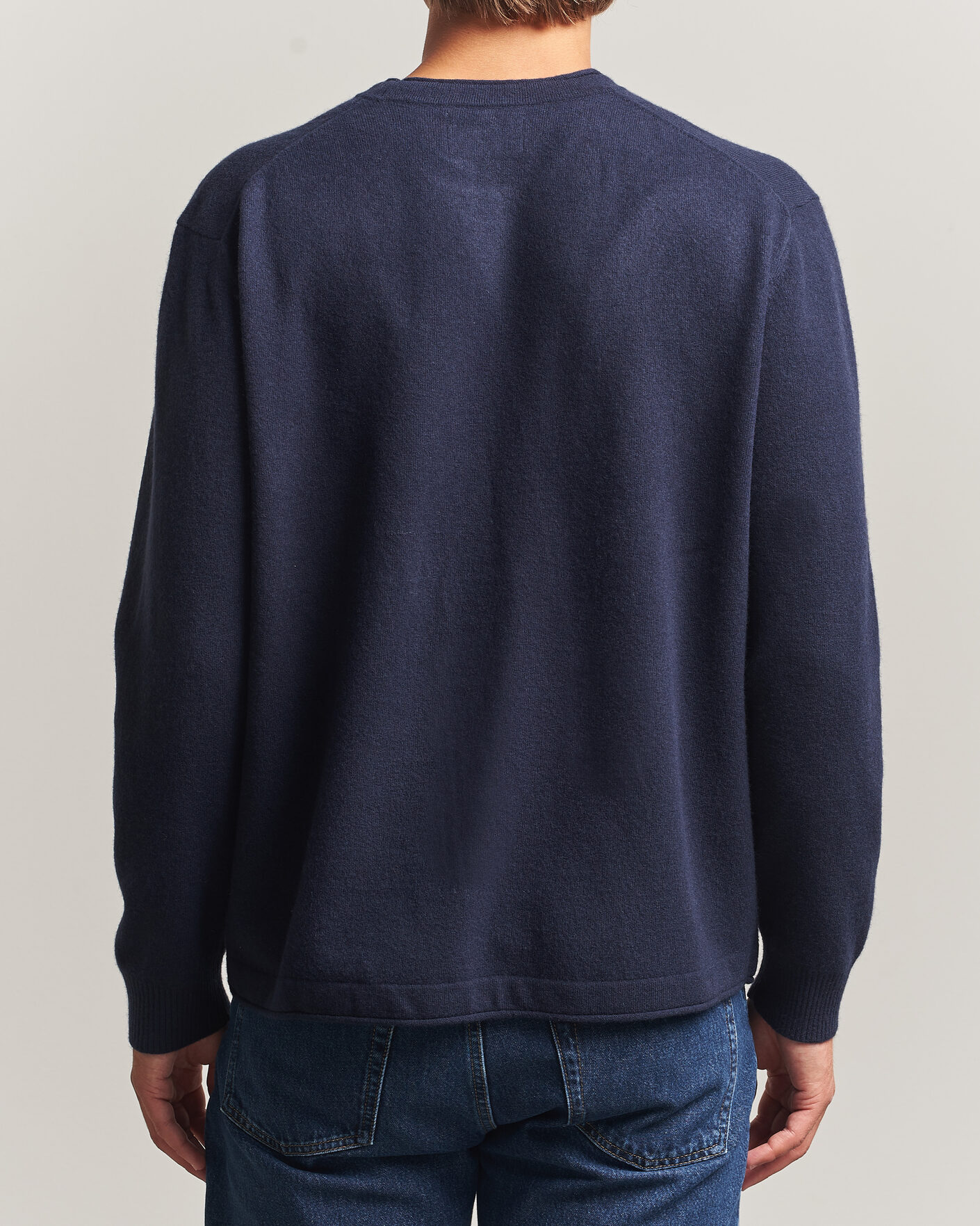 Mies | Puserot | NN07 | Sammy Wool Knitted Sweater Navy Melange