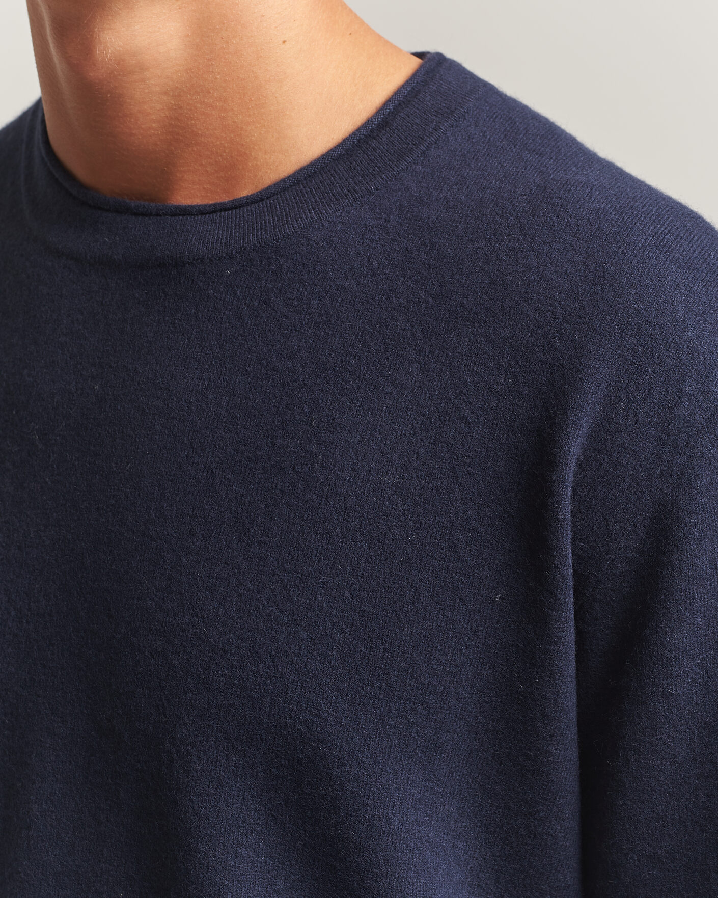 Mies | Puserot | NN07 | Sammy Wool Knitted Sweater Navy Melange