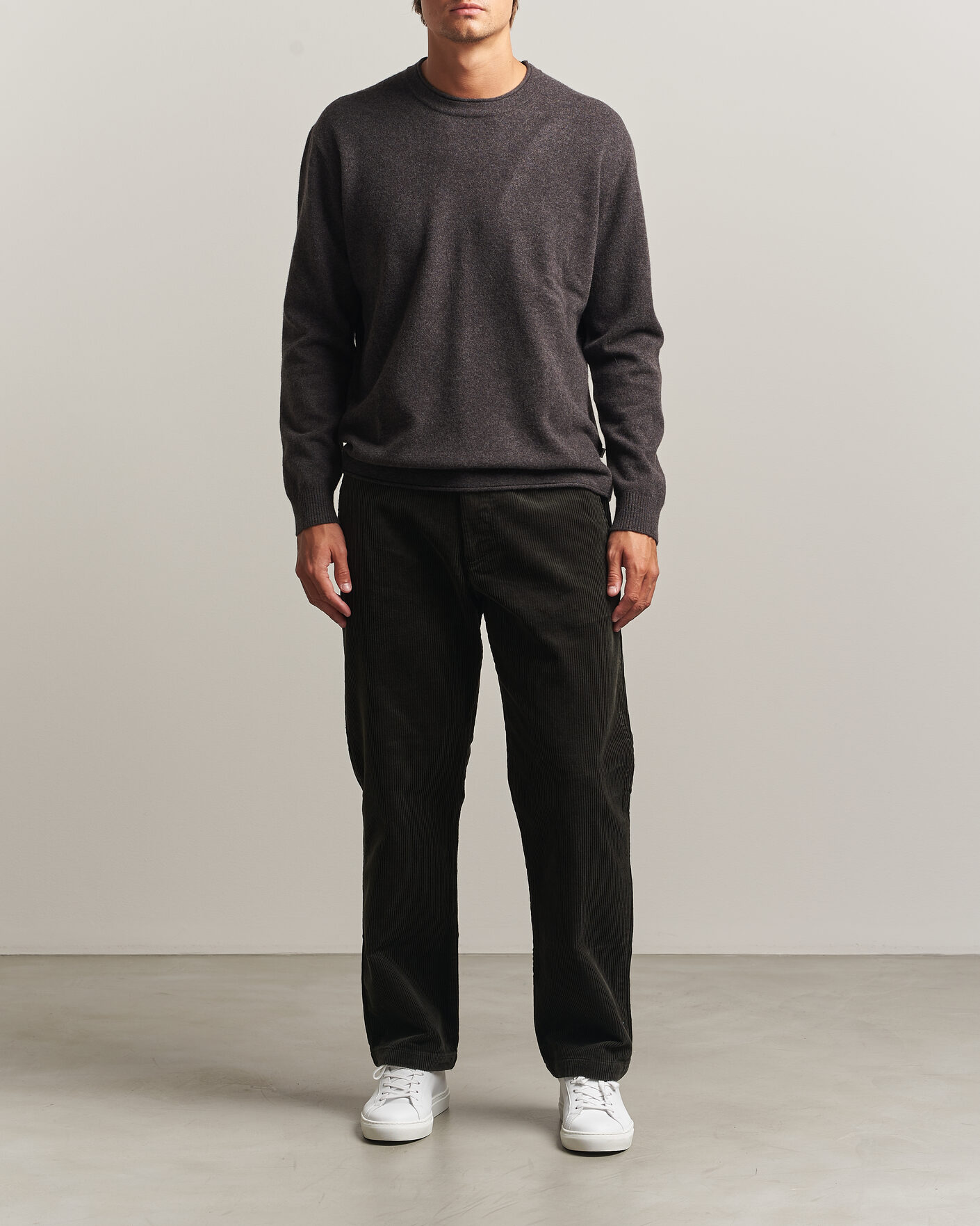 Mies | Puserot | NN07 | Sammy Wool Knitted Sweater Earth Melange