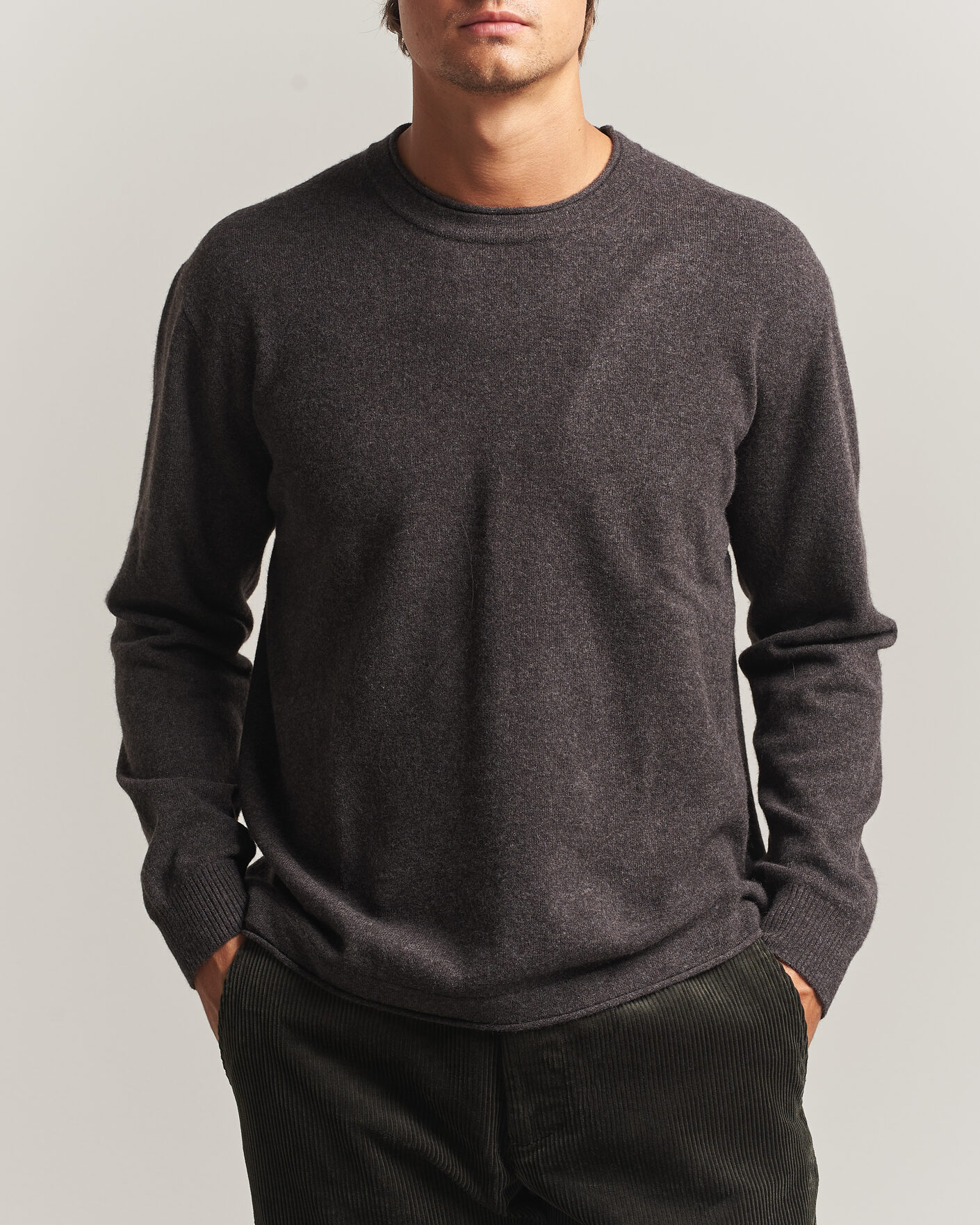 Mies | Puserot | NN07 | Sammy Wool Knitted Sweater Earth Melange