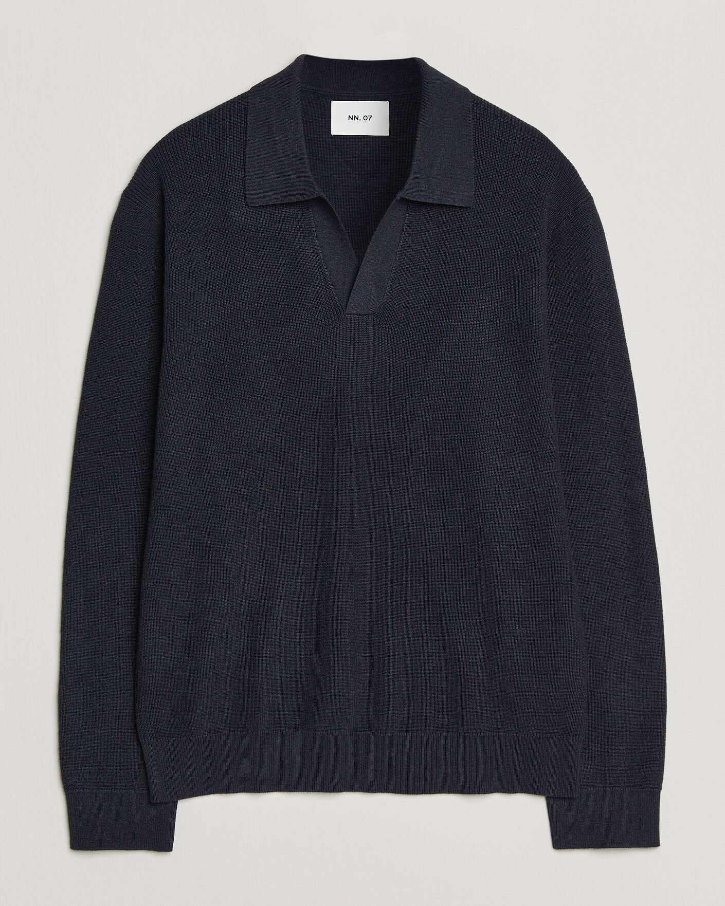 Mies | Puserot | NN07 | Hope Cotton/Cashmere Rib Knitted Polo Navy