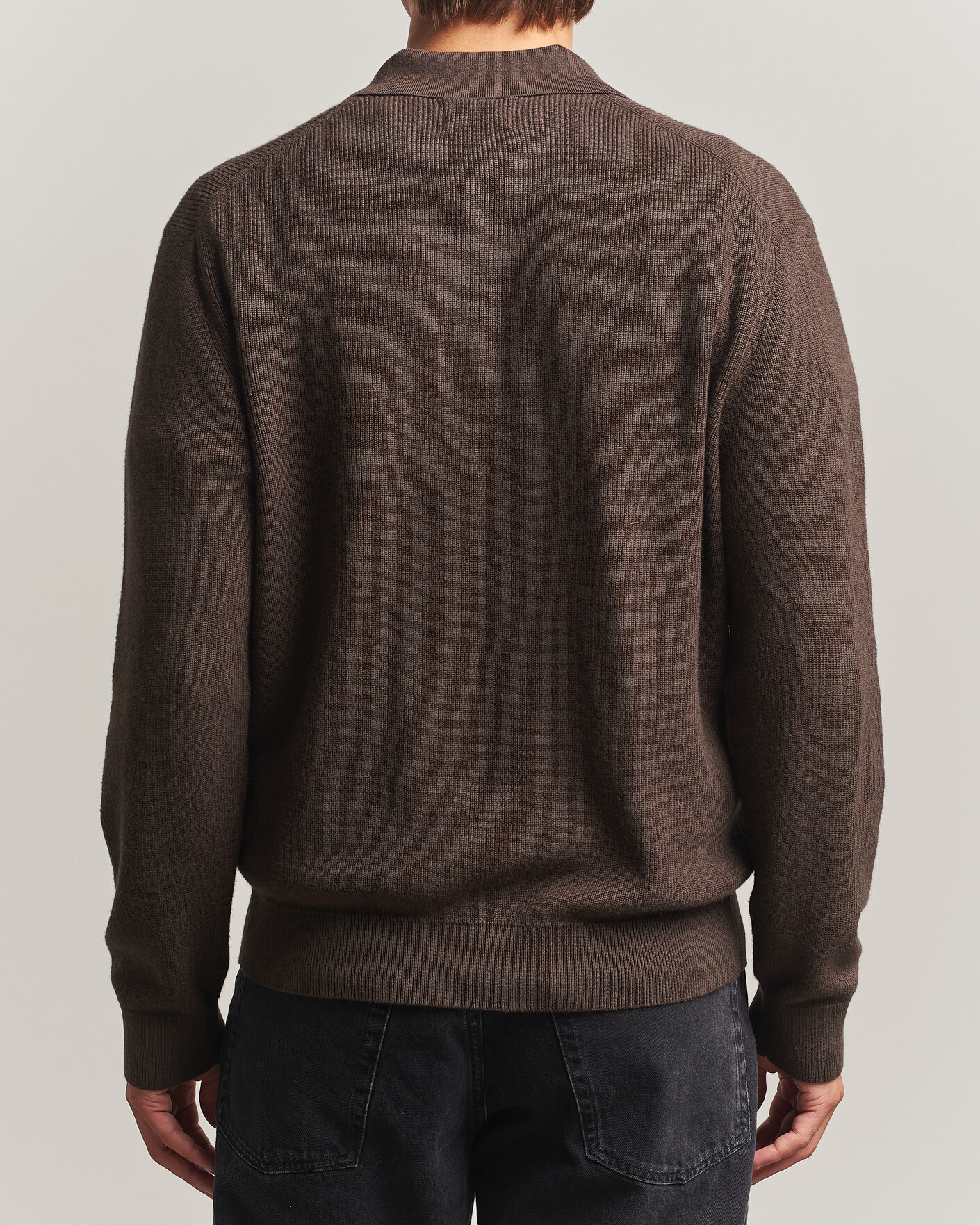 Mies | Puserot | NN07 | Hope Cotton/Cashmere Rib Knitted Polo Brown