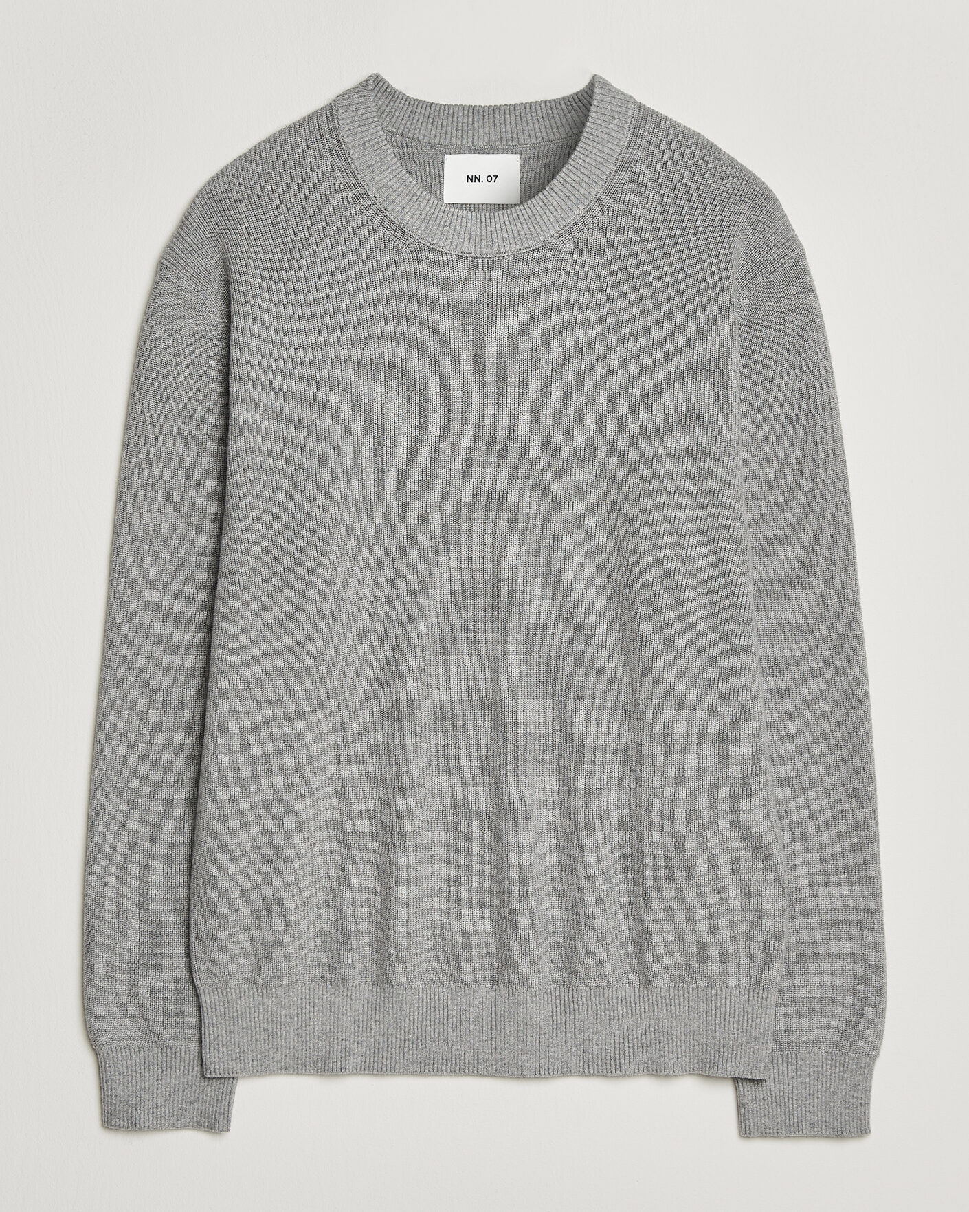 Mies | Puserot | NN07 | Hope Cotton/Cashmere Rib Knitted Sweater Grey