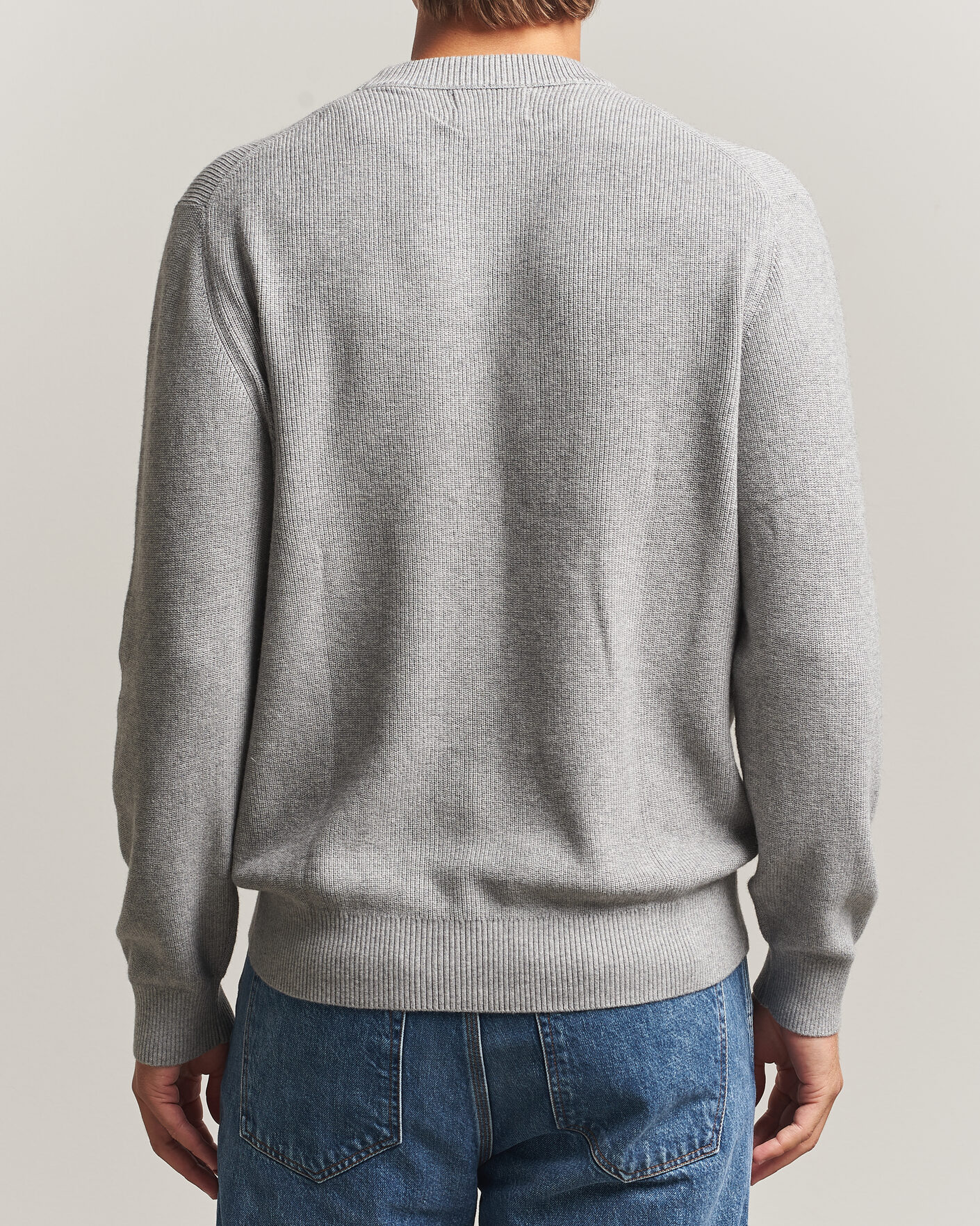 Mies | Puserot | NN07 | Hope Cotton/Cashmere Rib Knitted Sweater Grey