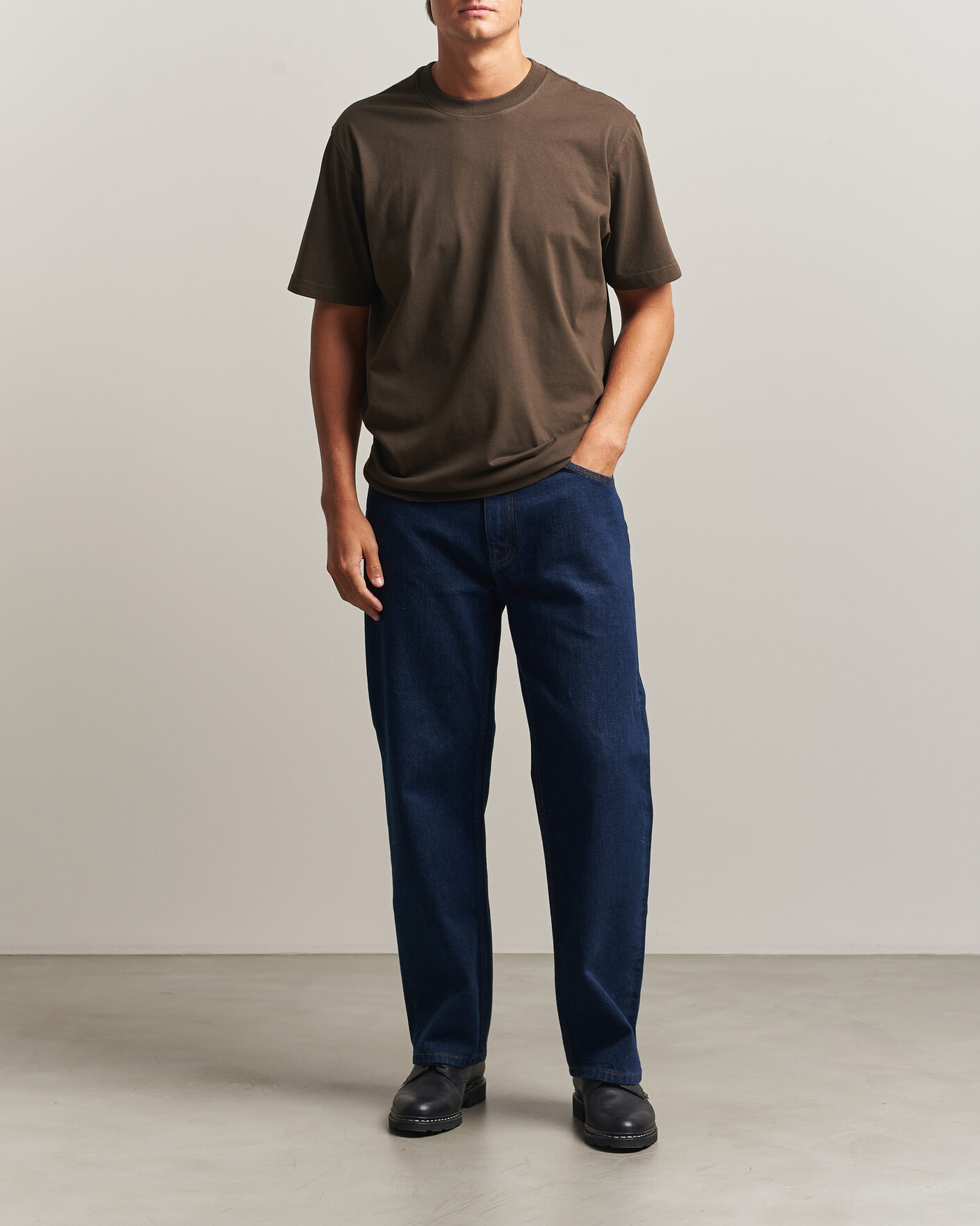 Mies | T-paidat | NN07 | Adam Crew Neck T-Shirt Earthwood