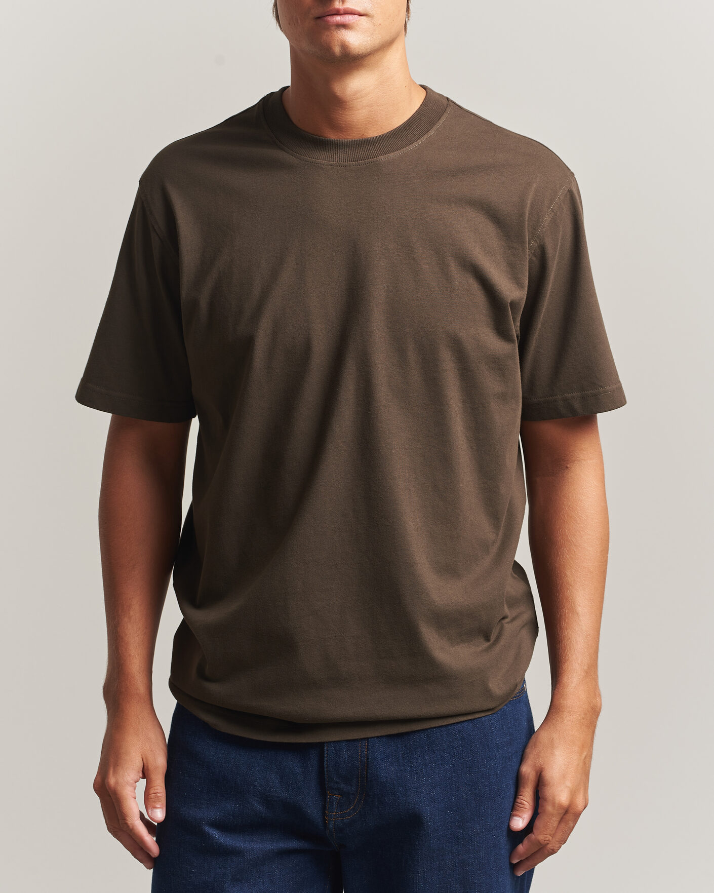 Mies | T-paidat | NN07 | Adam Crew Neck T-Shirt Earthwood