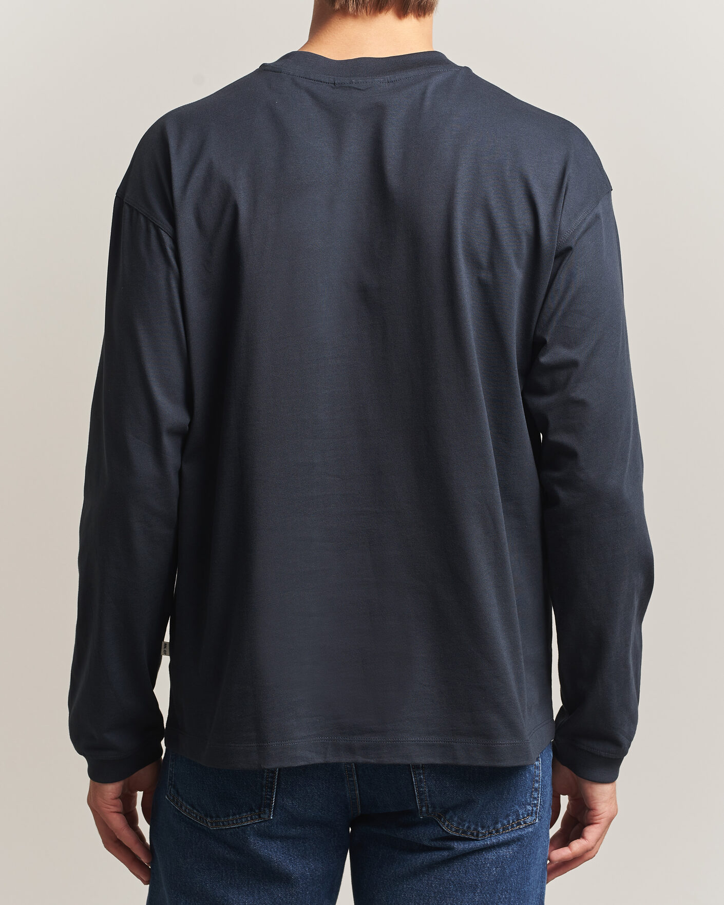 Mies | T-paidat | NN07 | Lionel Suvin Cotton Long Sleeve T-Shirt Deep Navy