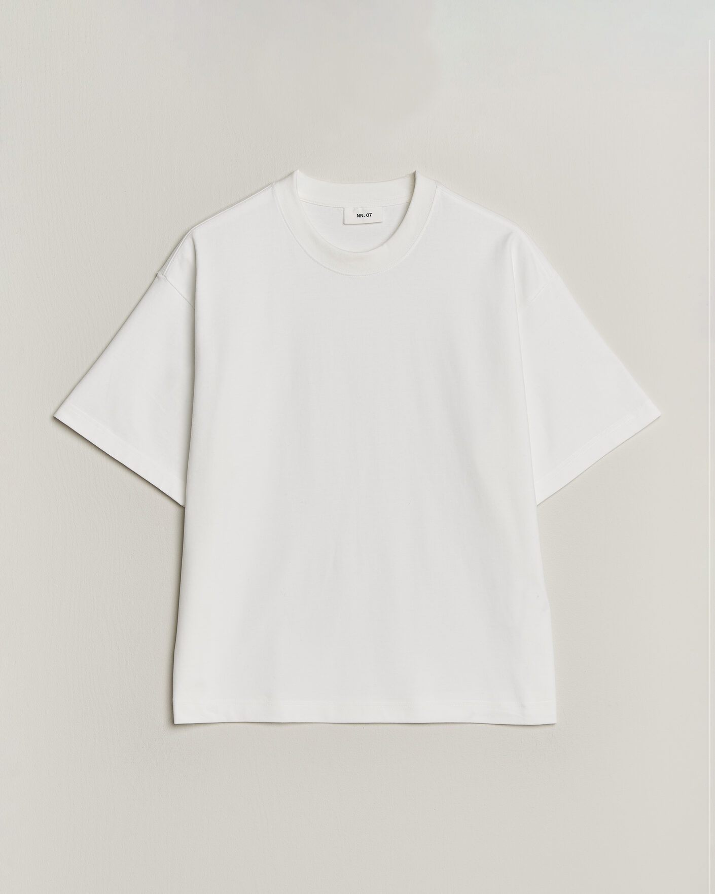 Mies | T-paidat | NN07 | David Heavy Crew Neck T-Shirt White