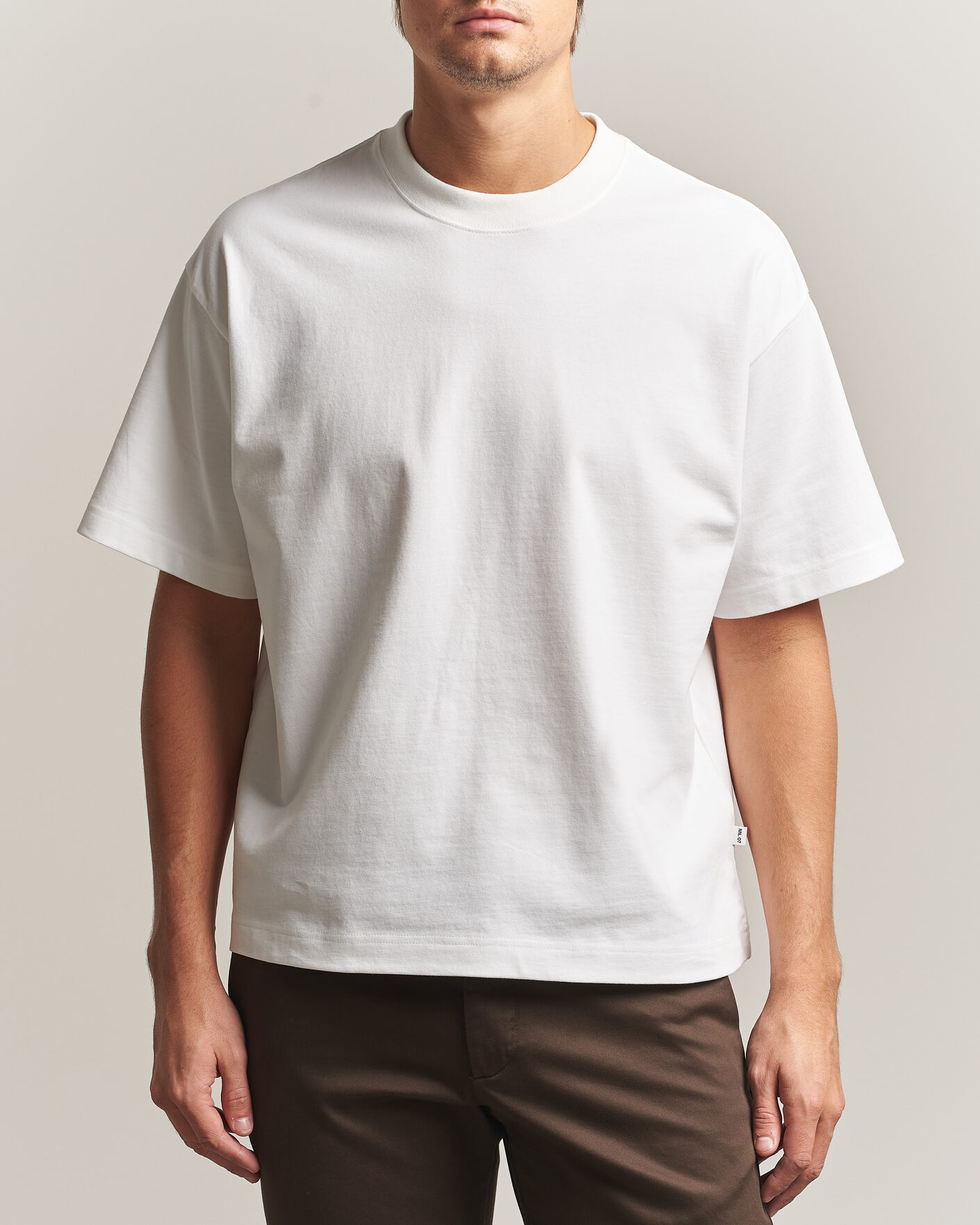 Mies | T-paidat | NN07 | David Heavy Crew Neck T-Shirt White