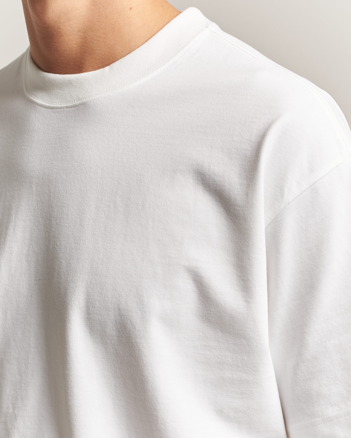 Mies | T-paidat | NN07 | David Heavy Crew Neck T-Shirt White
