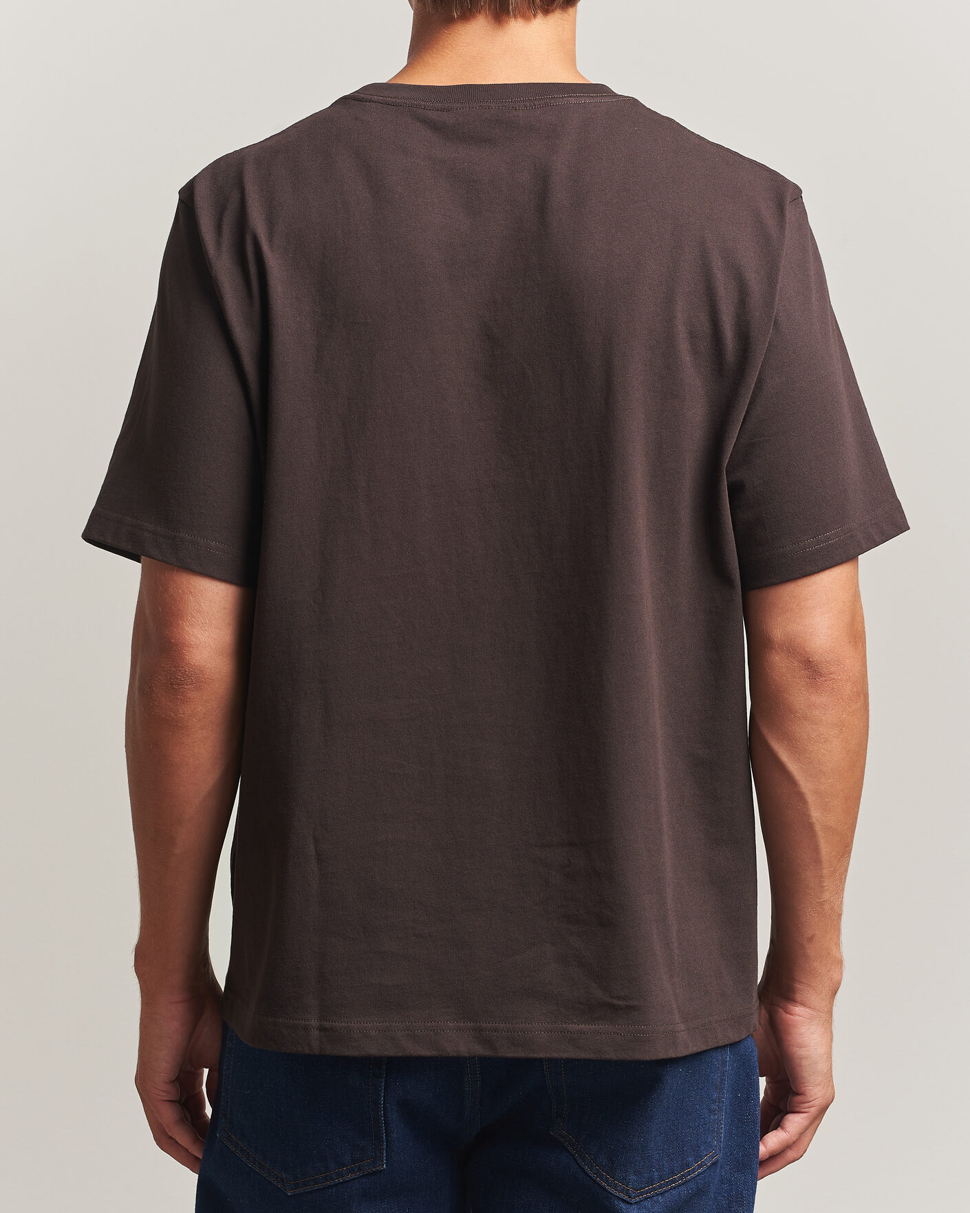 Mies | T-paidat | NN07 | Jett Embroidered Crew Neck T-Shirt Deep Truffle