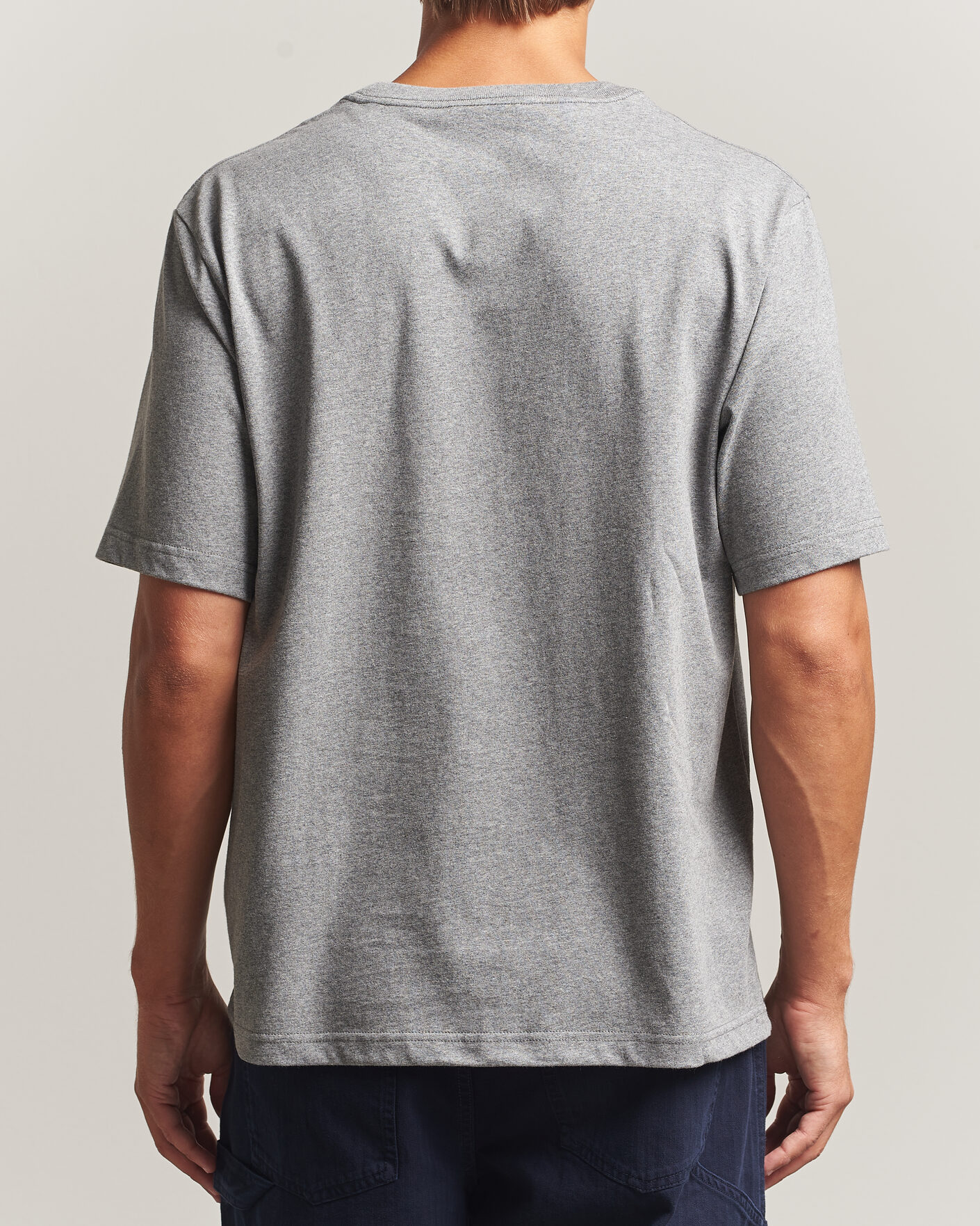 Mies | T-paidat | NN07 | Jett Embroidered Crew Neck T-Shirt Grey Melange