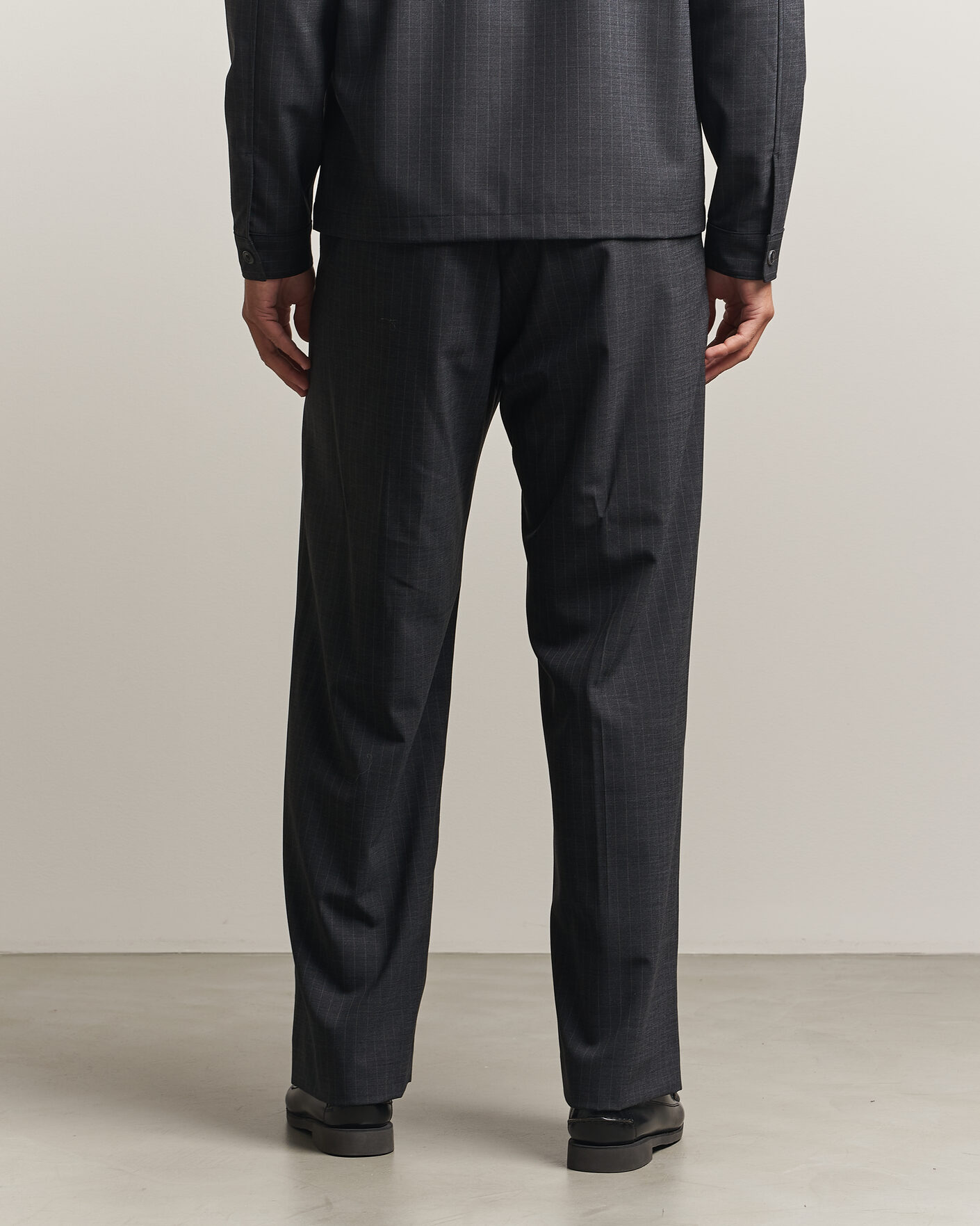 Mies | Housut | NN07 | Kay Wool Pinstriped Trousers Dark Grey