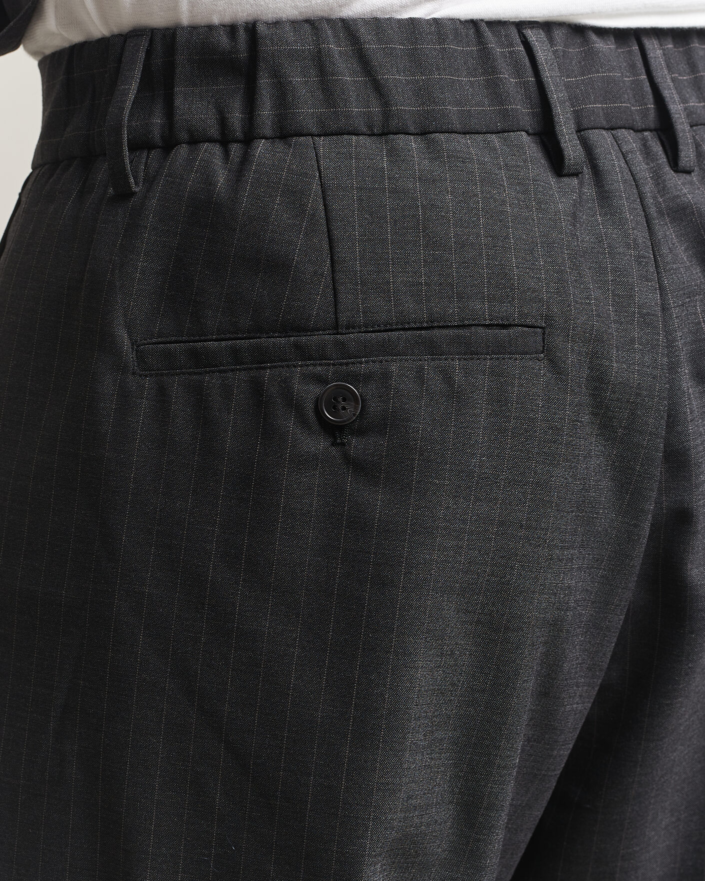 Mies | Housut | NN07 | Kay Wool Pinstriped Trousers Dark Grey