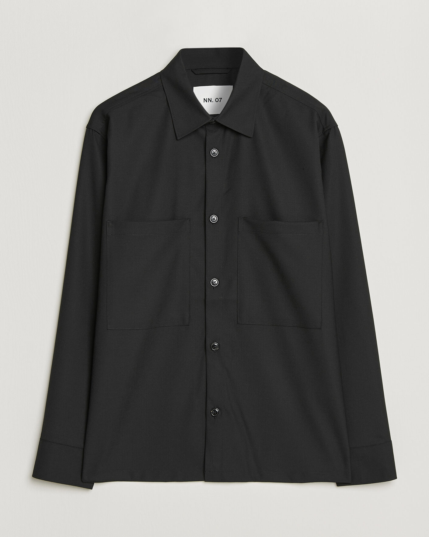 Mies | Kauluspaidat | NN07 | Freddy Wool Overshirt Black