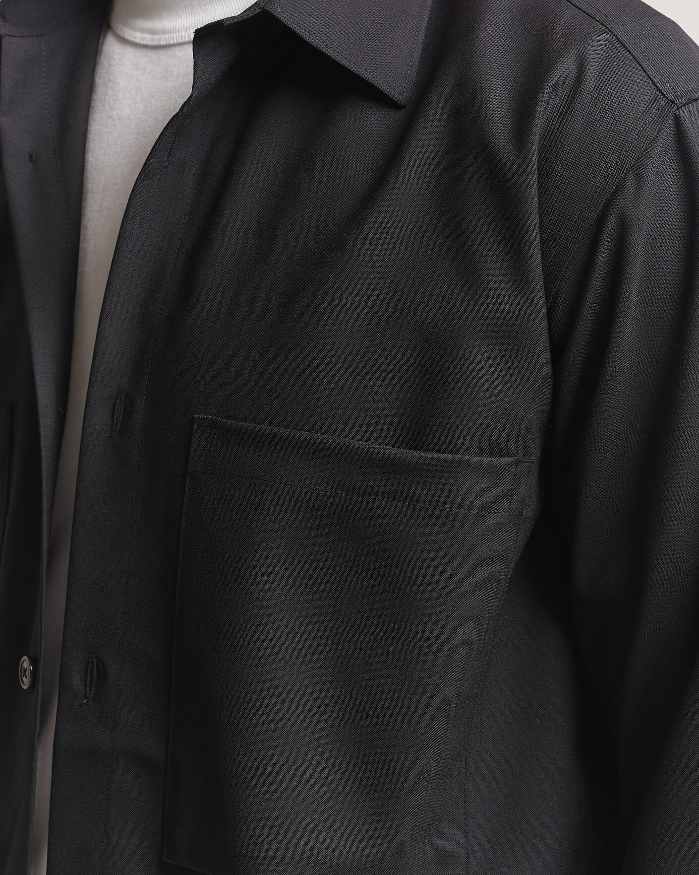 Mies | Kauluspaidat | NN07 | Freddy Wool Overshirt Black