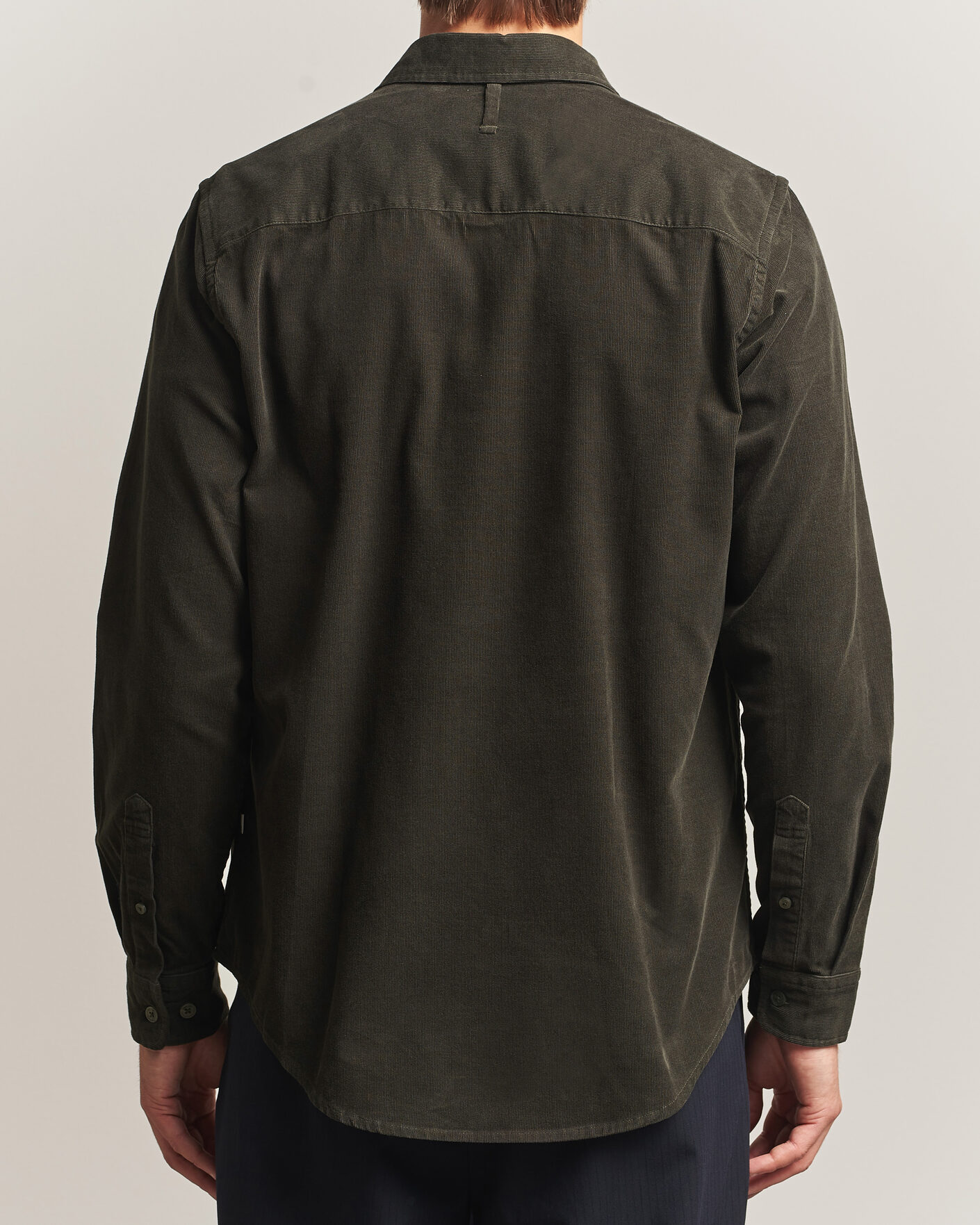 Mies | Kauluspaidat | NN07 | Asher Baby Cord Shirt Capers Green