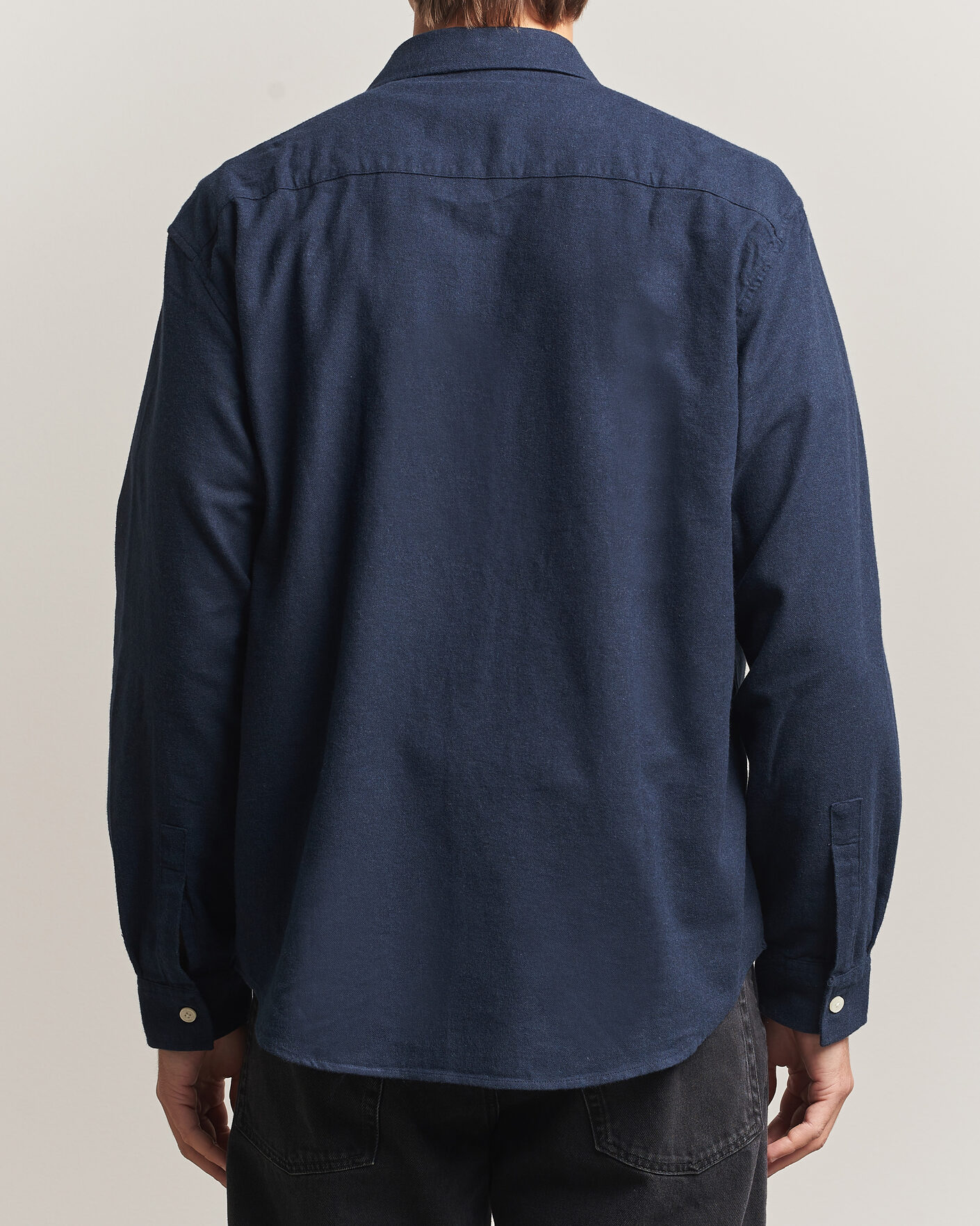Mies | Kauluspaidat | NN07 | Dino Brushed Flannel Shirt Navy Blue