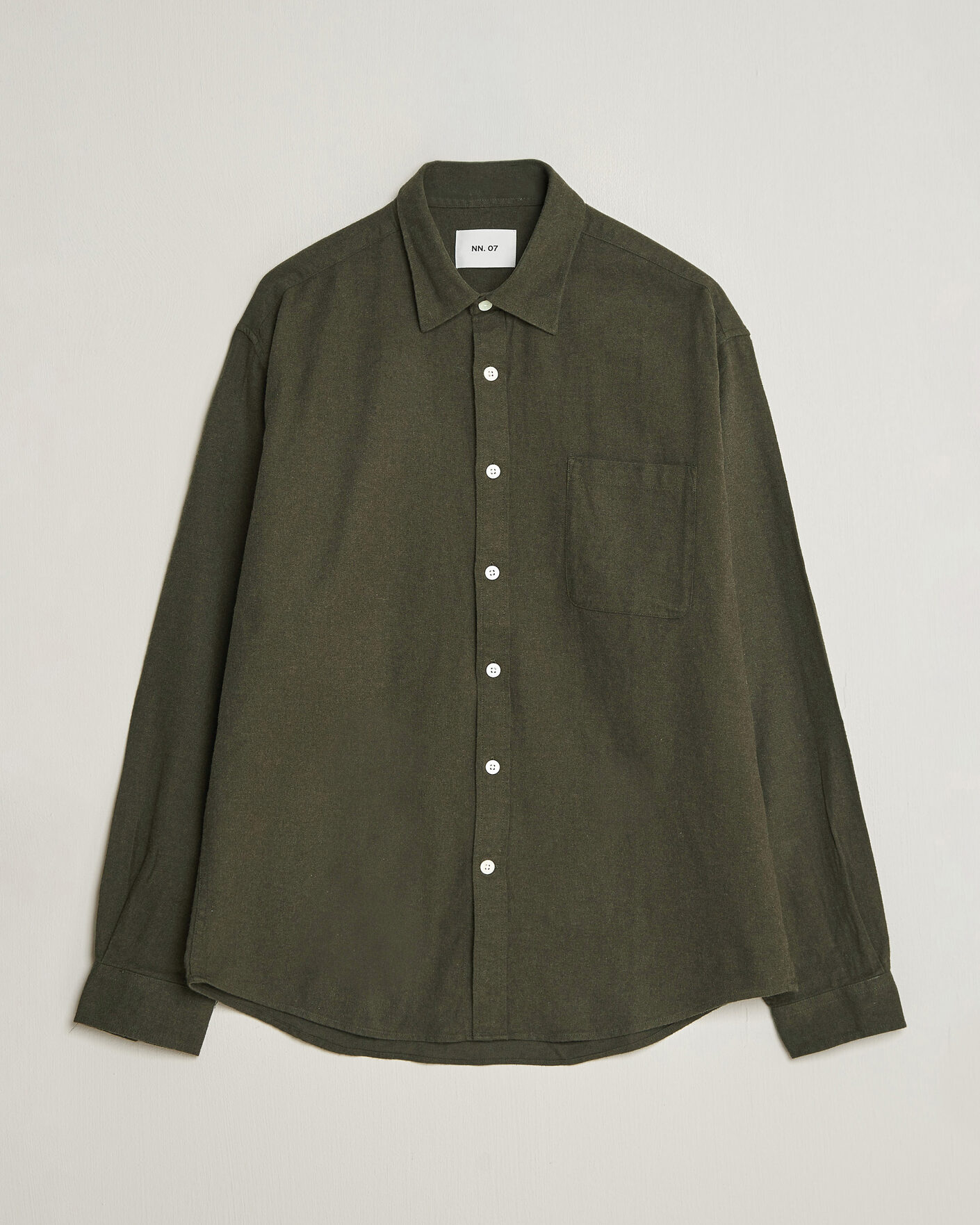 Mies | Kauluspaidat | NN07 | Dino Brushed Flannel Shirt Dark Army