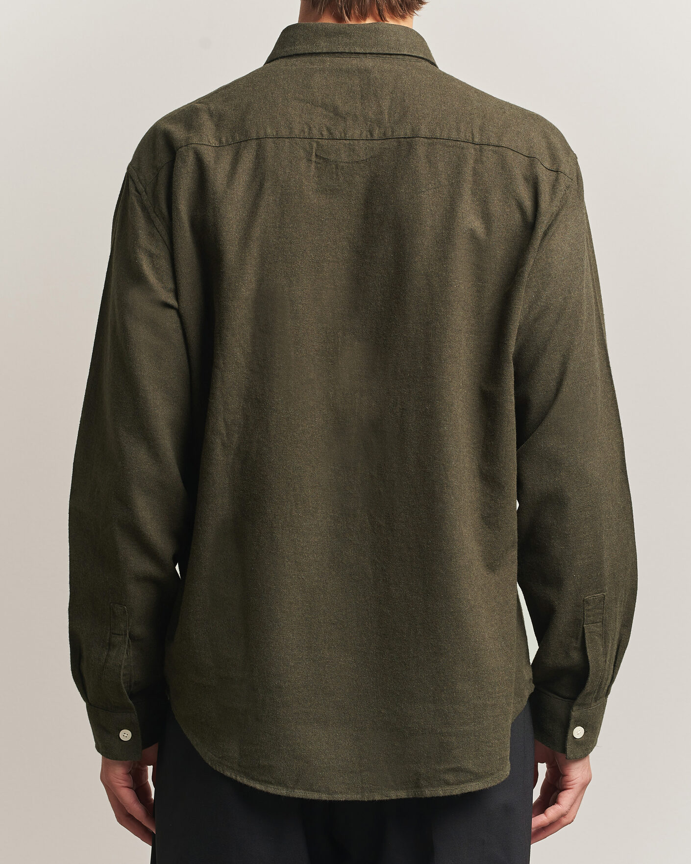 Mies | Kauluspaidat | NN07 | Dino Brushed Flannel Shirt Dark Army