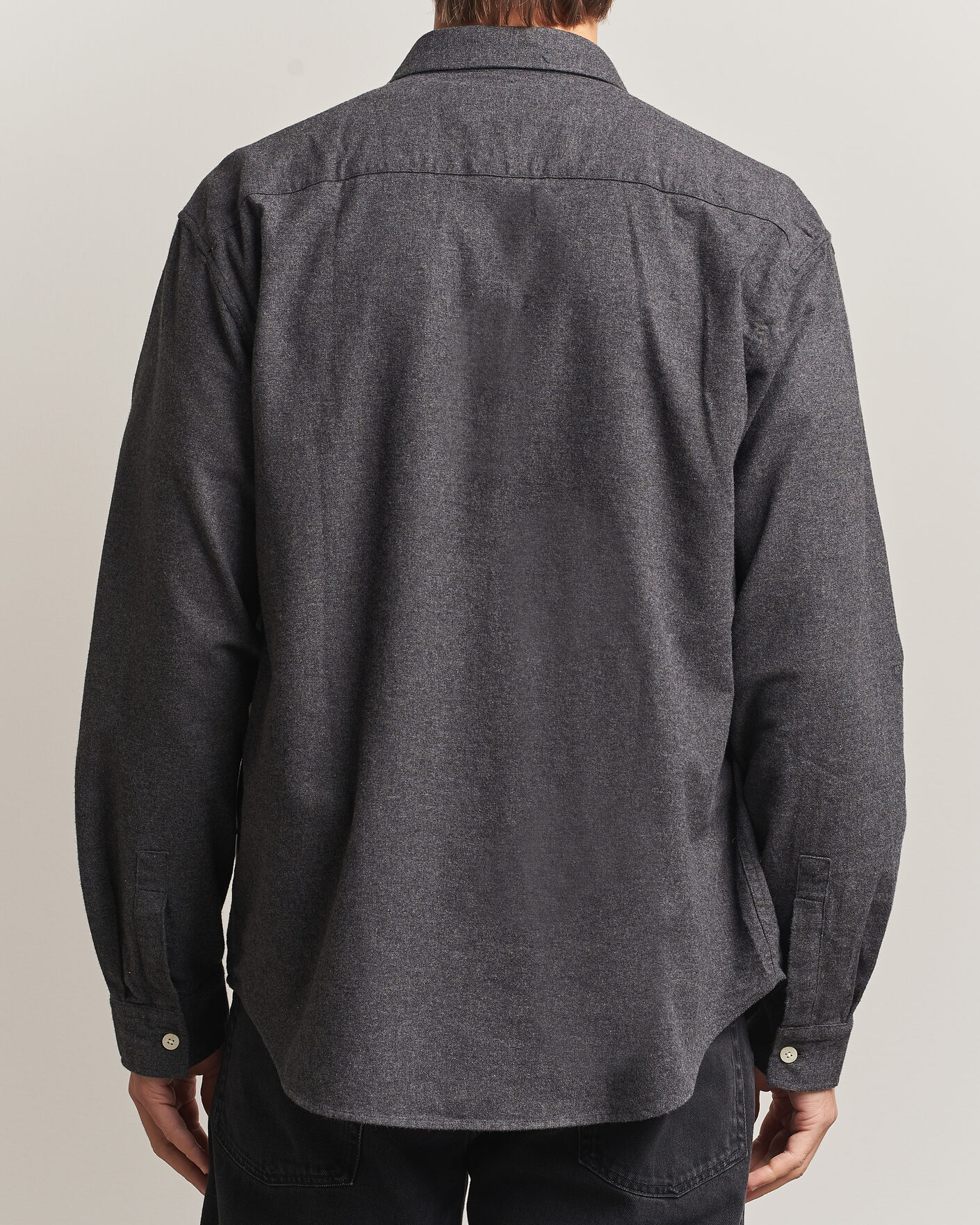 Mies | Kauluspaidat | NN07 | Dino Brushed Flannel Shirt Dark Grey