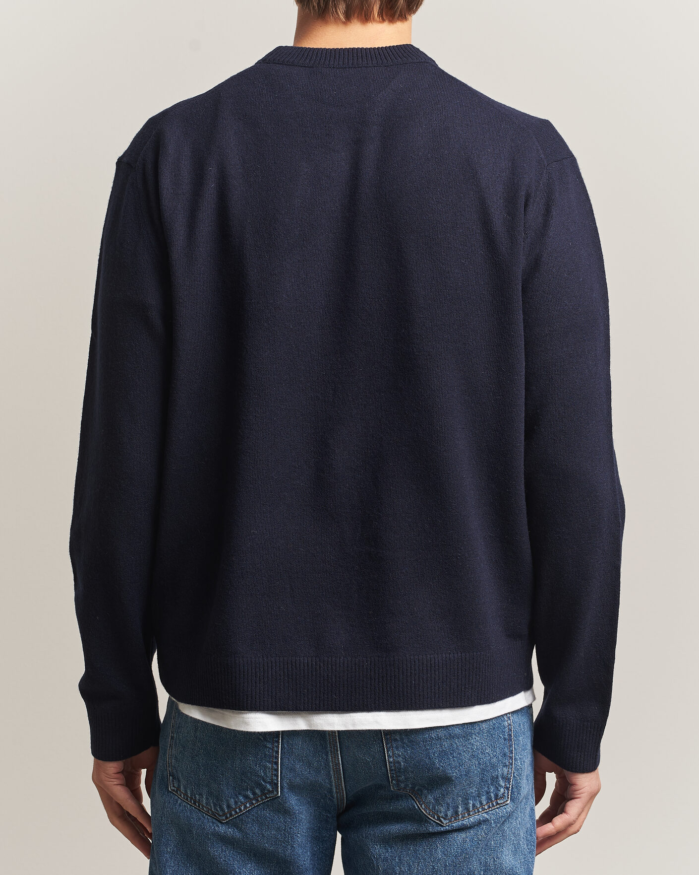 Mies | Puserot | NN07 | Raz Lambswool Knitted Sweater Deep Navy