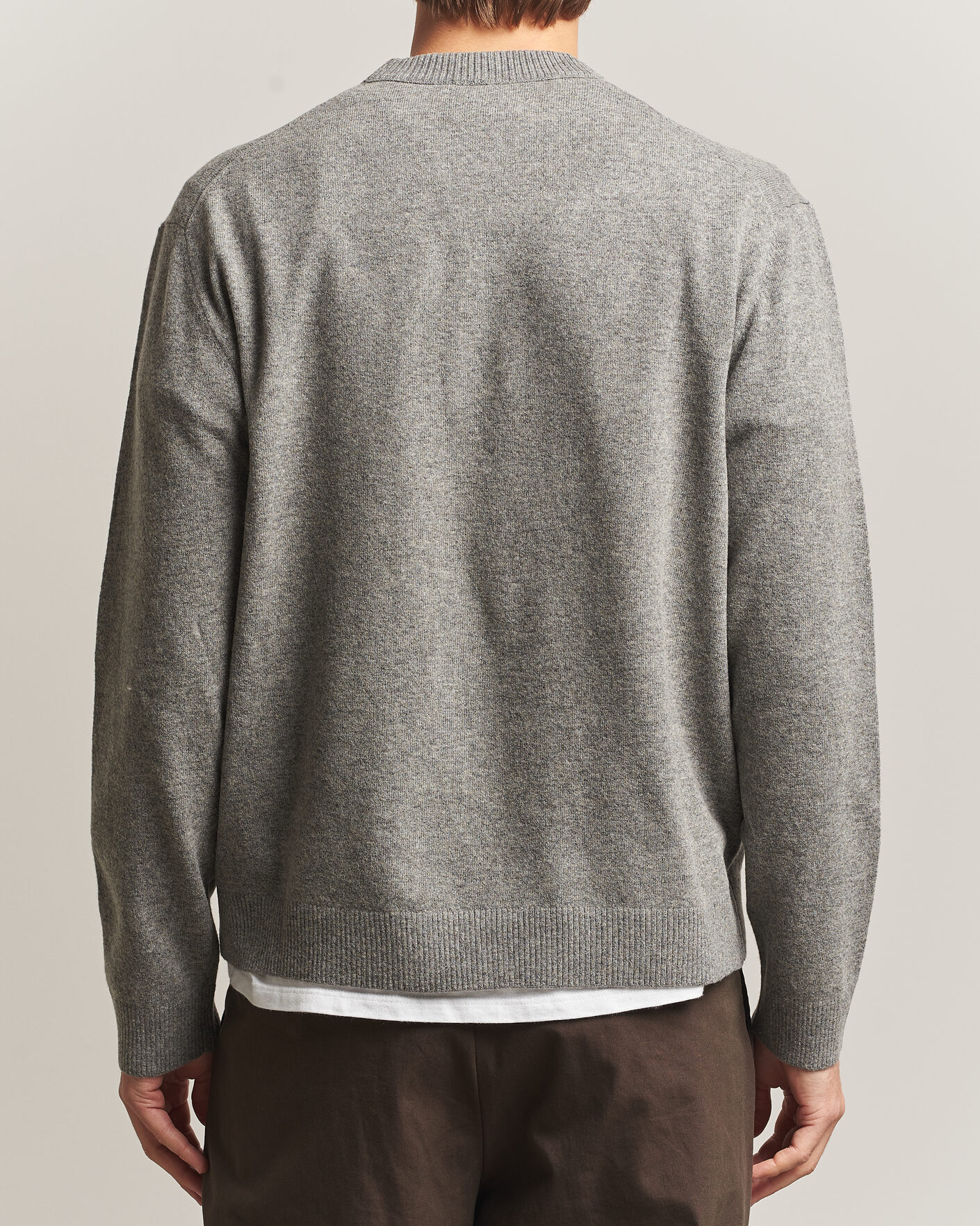 Mies | Puserot | NN07 | Raz Lambswool Knitted Sweater Grey Melange