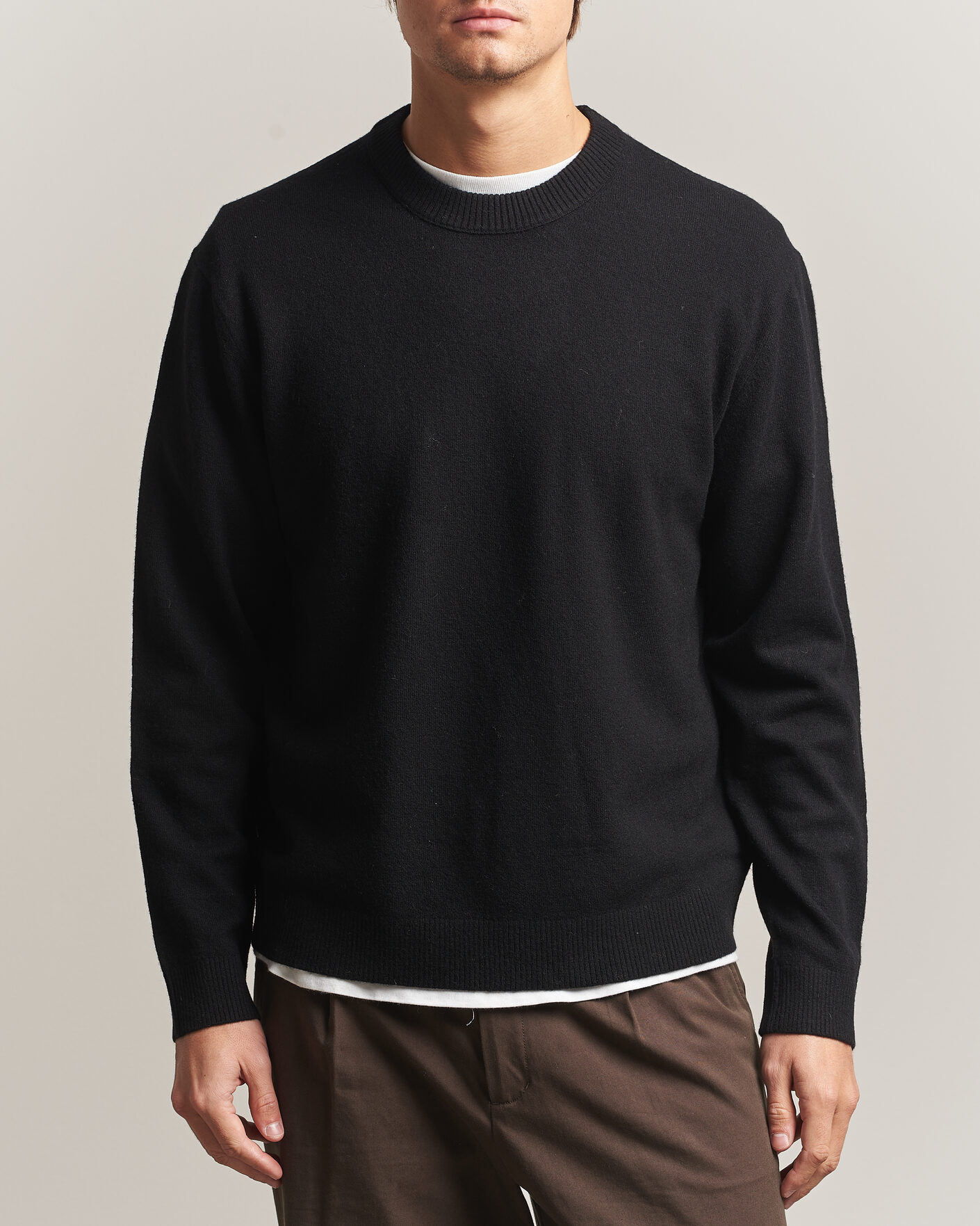 Mies | Puserot | NN07 | Raz Lambswool Knitted Sweater Black