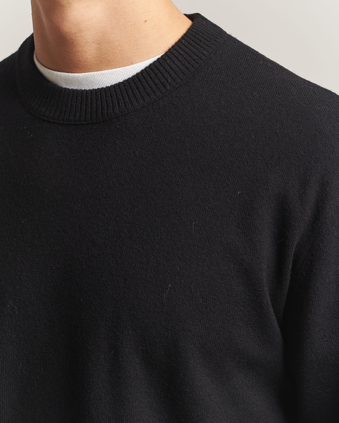 Mies | Puserot | NN07 | Raz Lambswool Knitted Sweater Black