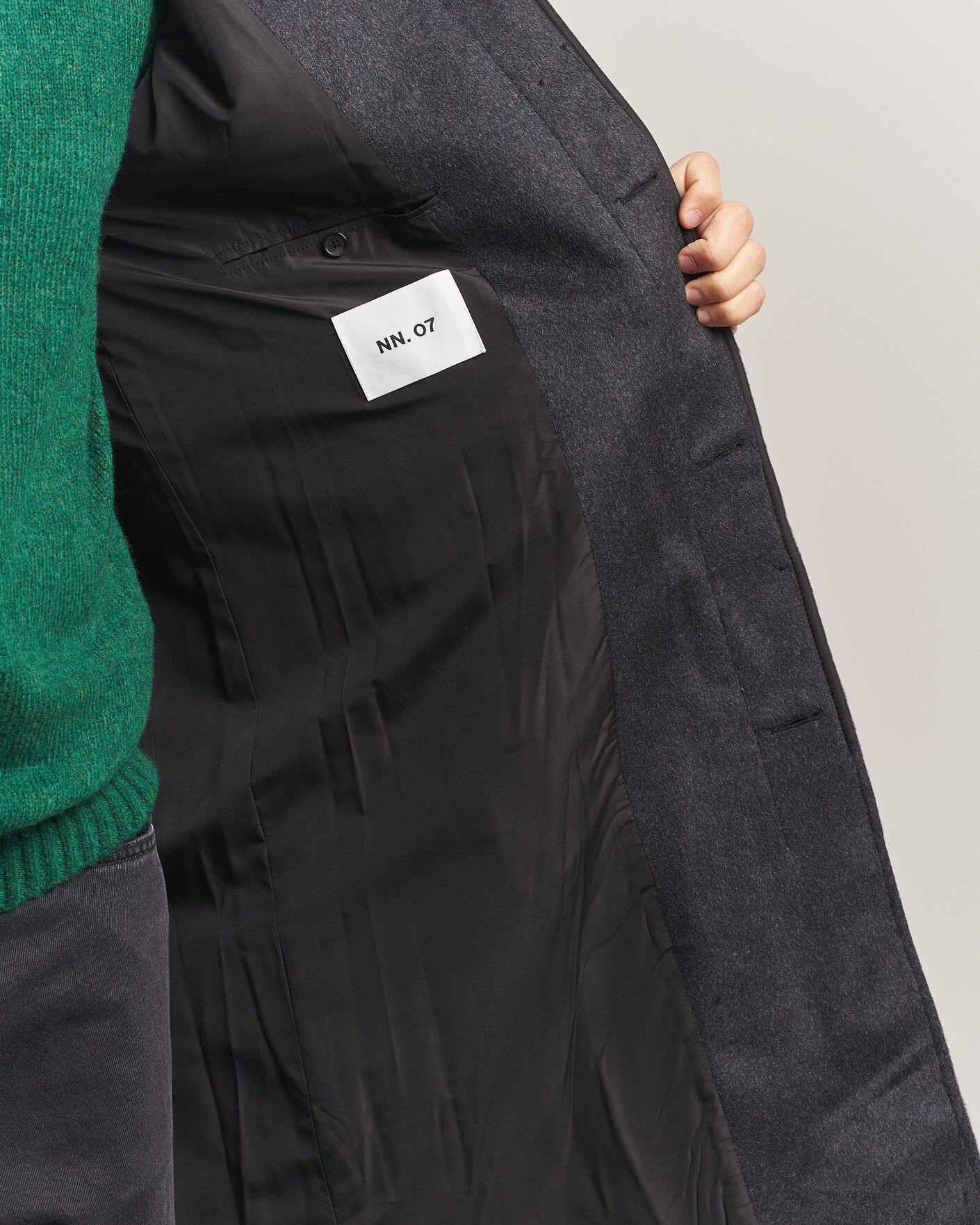 Mies | Takit | NN07 | Gibson Wool/Cashmere Coat Dark Grey