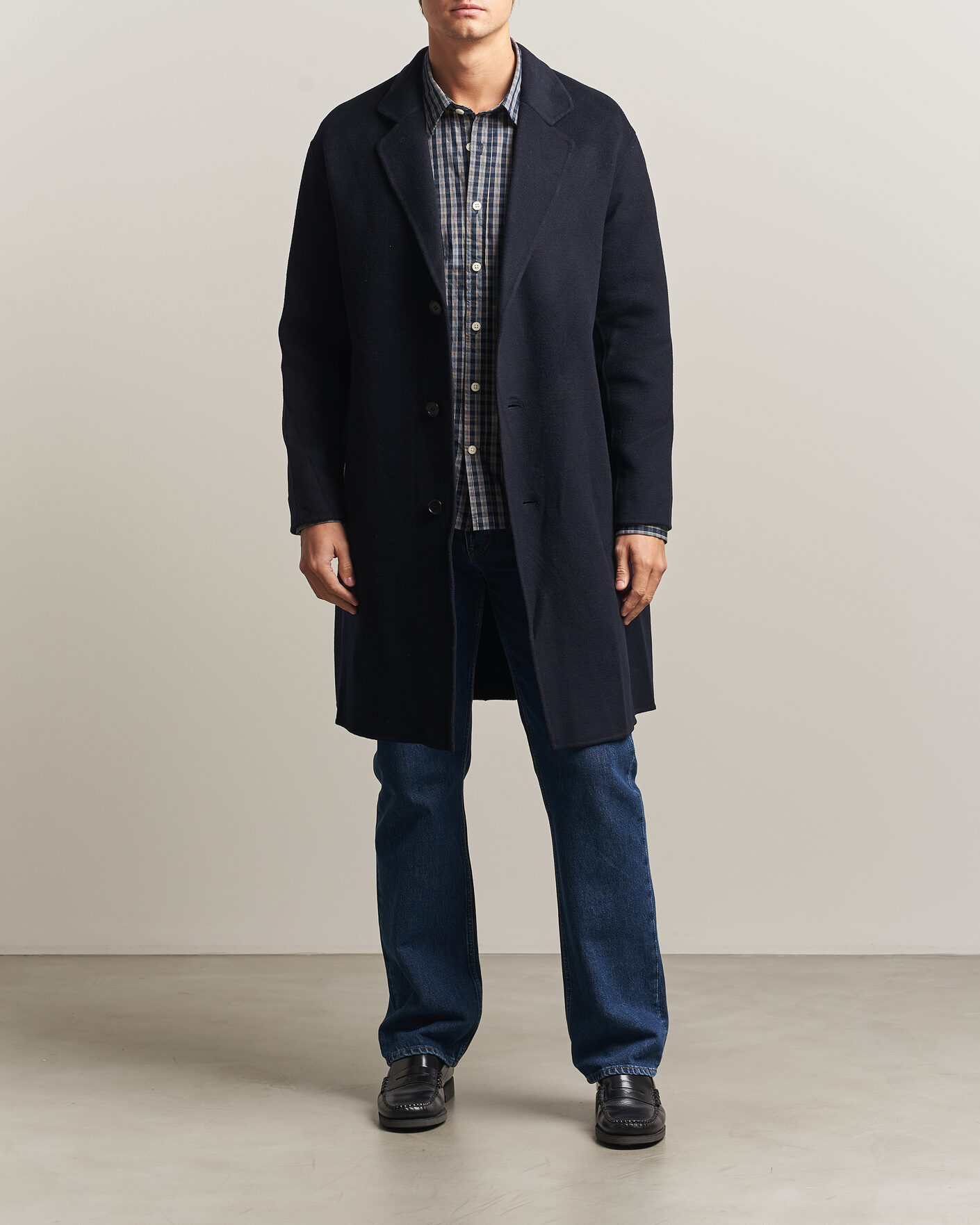Mies | Takit | NN07 | Kendrick Wool Coat Navy Blue