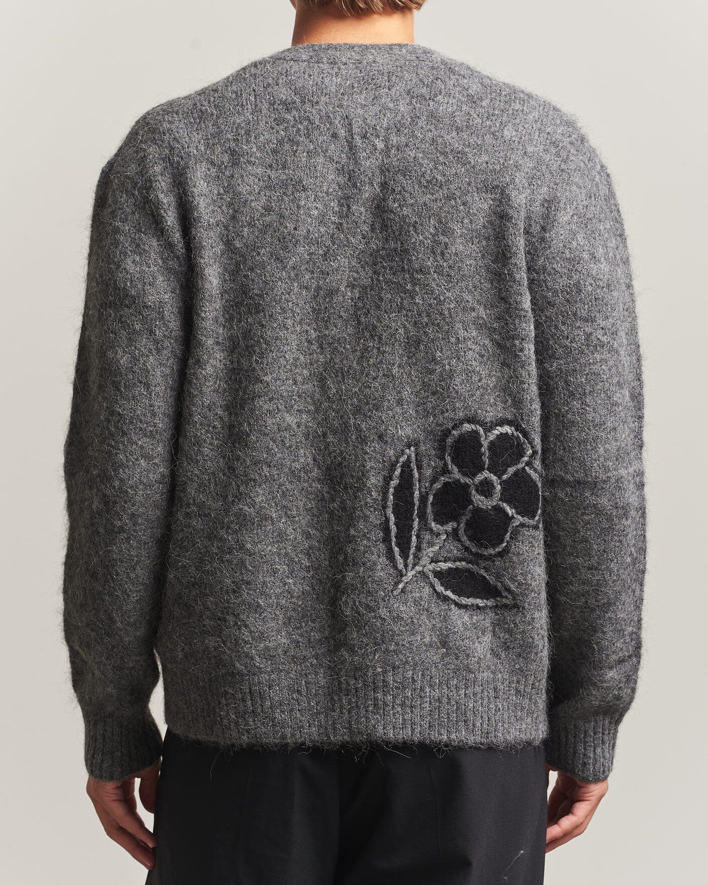 Mies | Puserot | NN07 | Kyle Alpaca Knitted Cardigan Dark Grey Melange