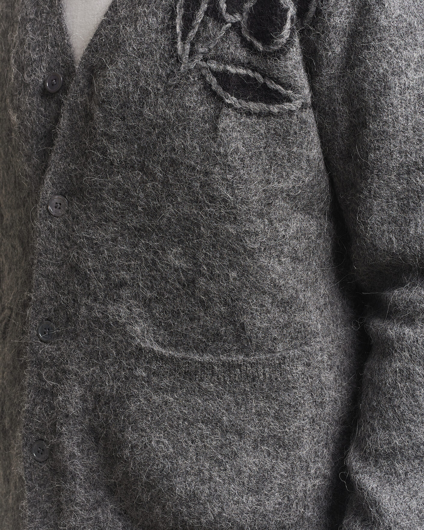 Mies | Puserot | NN07 | Kyle Alpaca Knitted Cardigan Dark Grey Melange