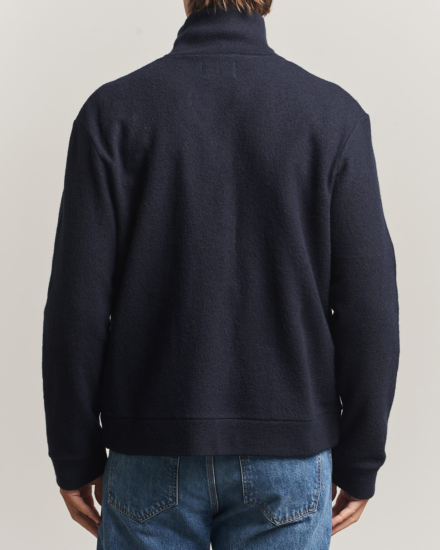 Mies | Puserot | NN07 | Soft Boiled Wool Full Zip Navy Blue