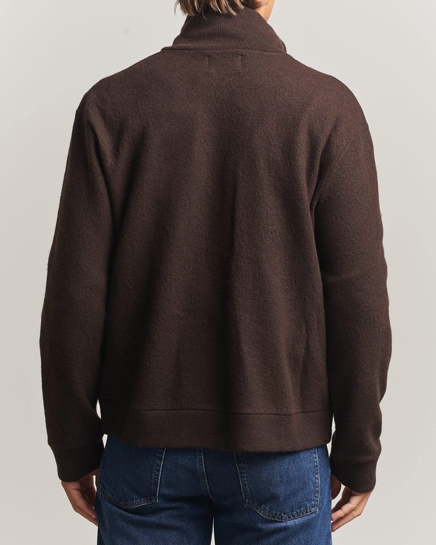 Mies | Puserot | NN07 | Soft Boiled Wool Full Zip Deep Truffle