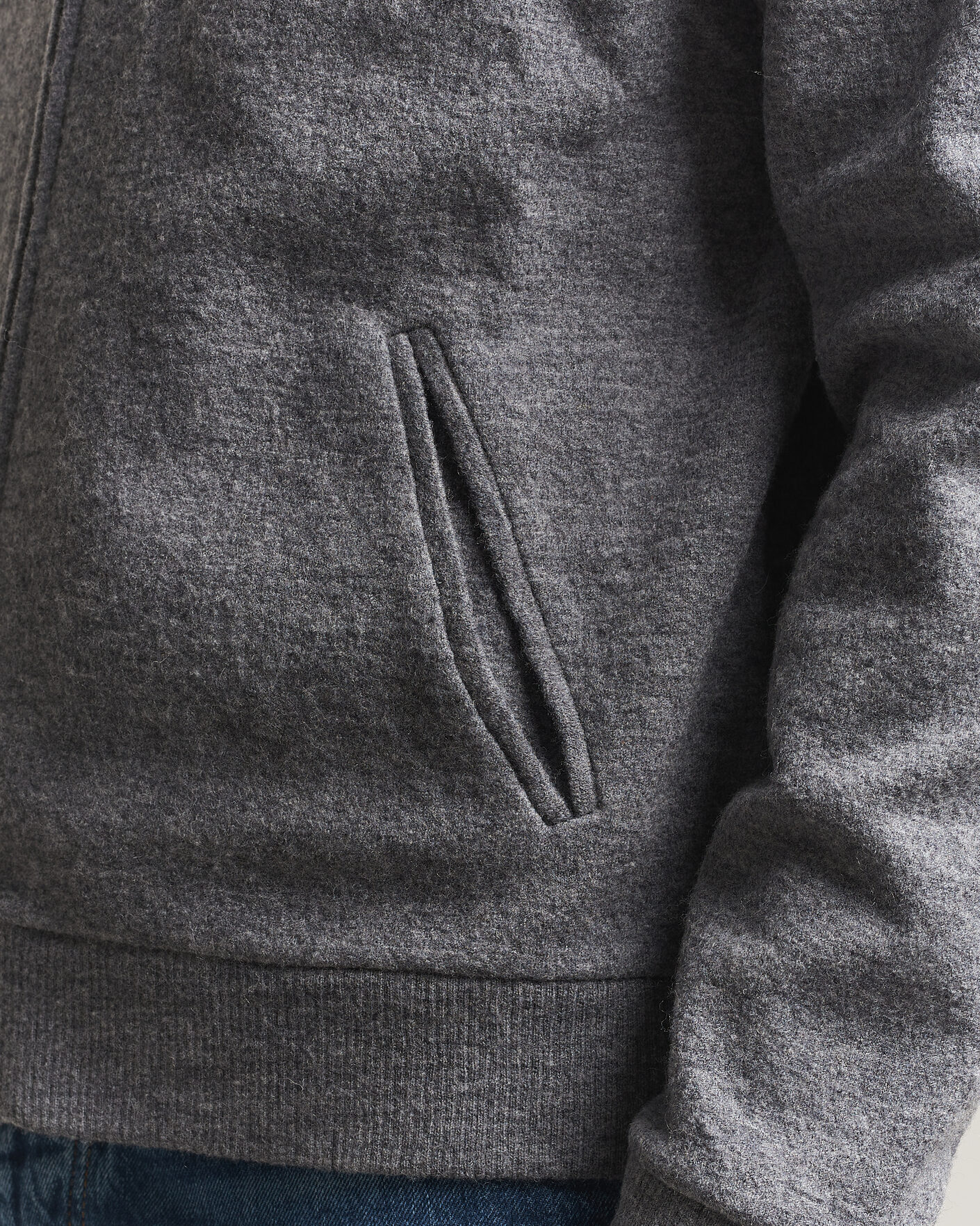 Mies | Puserot | NN07 | Soft Boiled Wool Full Zip Dark Grey Melange