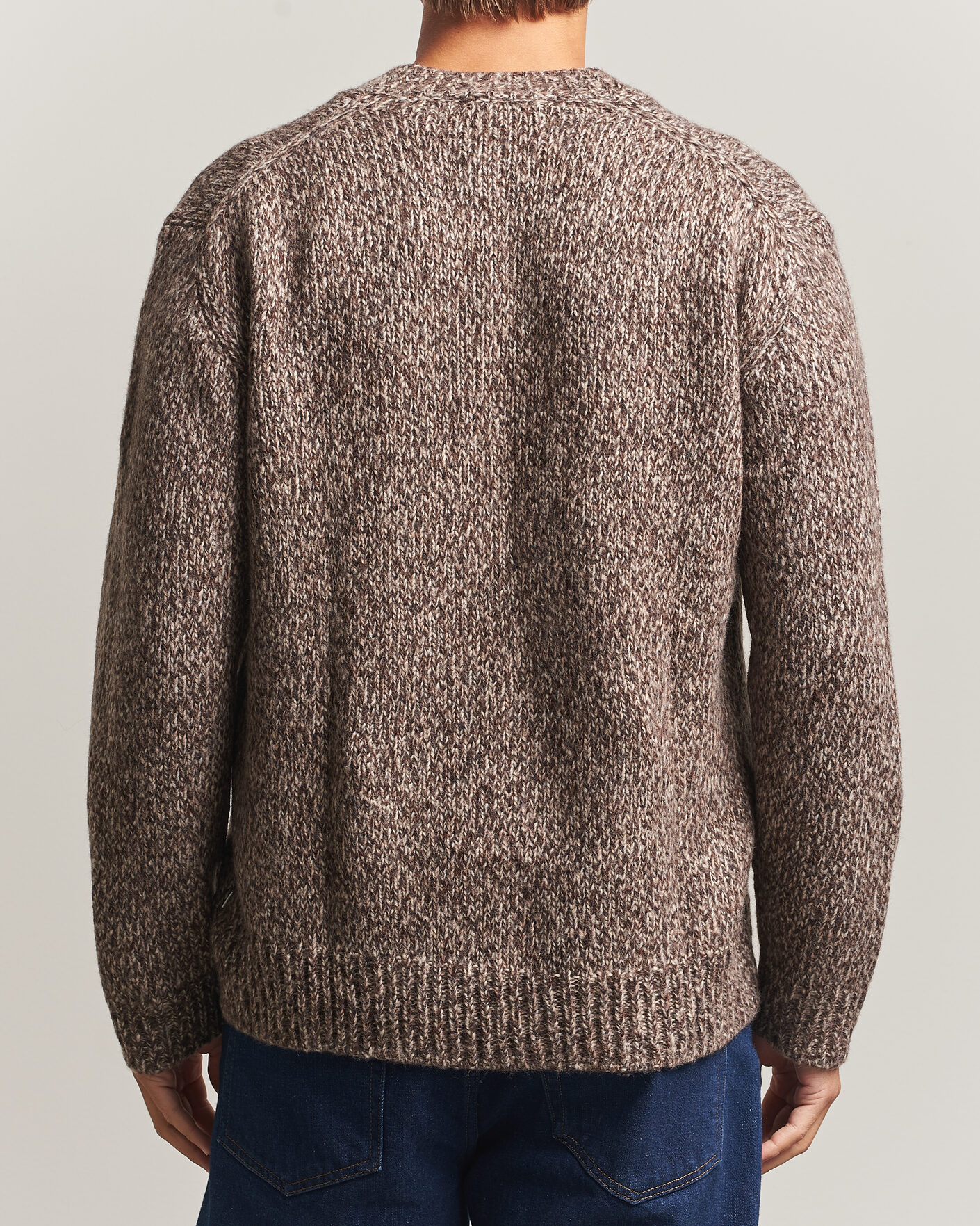 Mies | Puserot | NN07 | Flint Wool Knitted V-Neck Deep Truffle