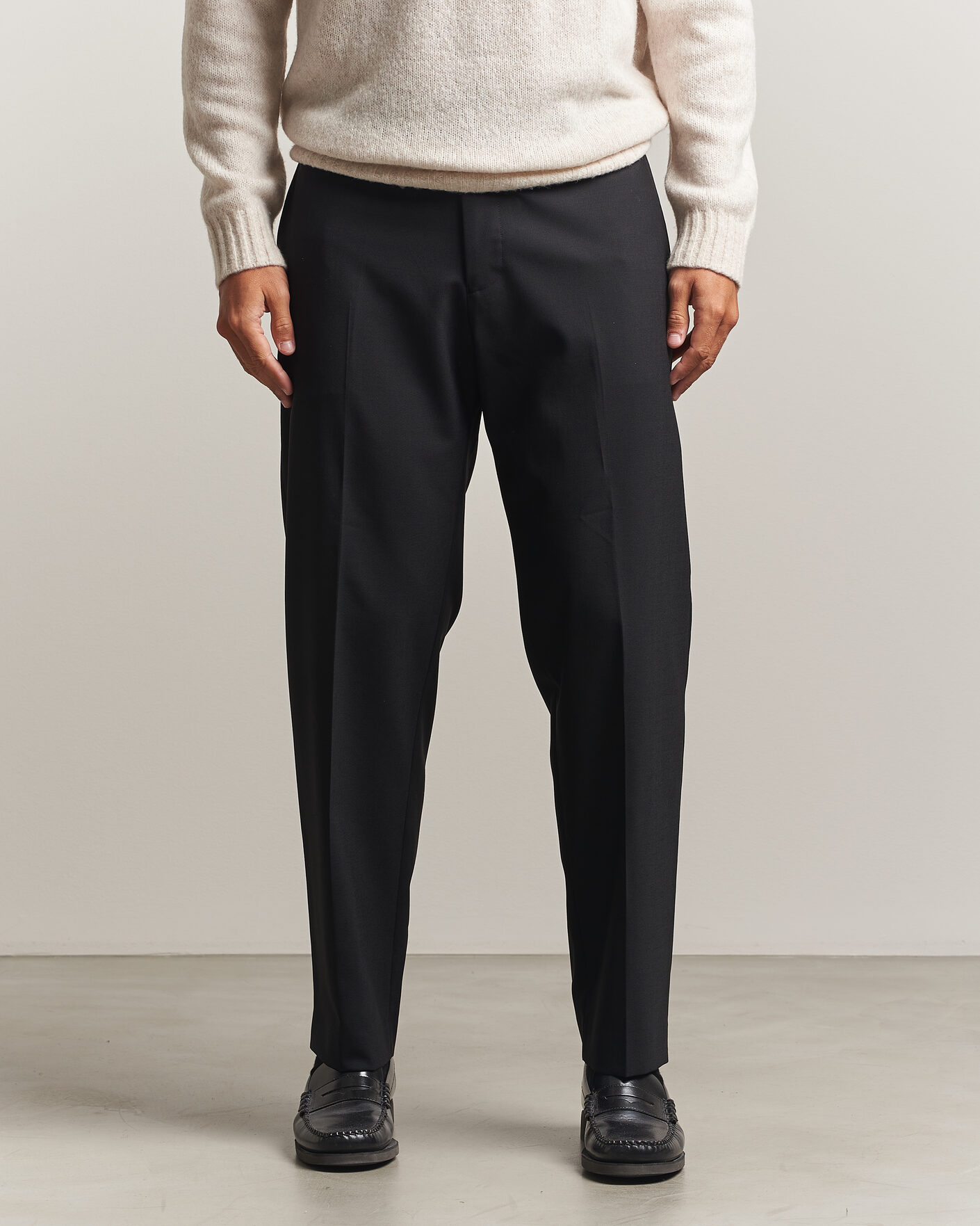 Mies | Housut | NN07 | Brendan Wool Drawstring Trousers Black