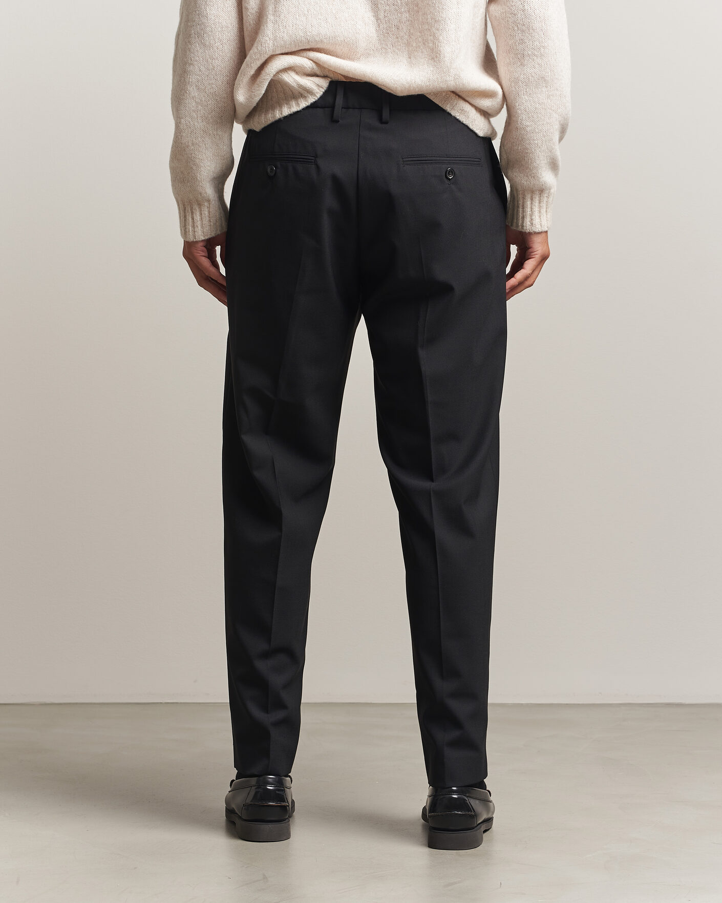 Mies | Housut | NN07 | Brendan Wool Drawstring Trousers Black