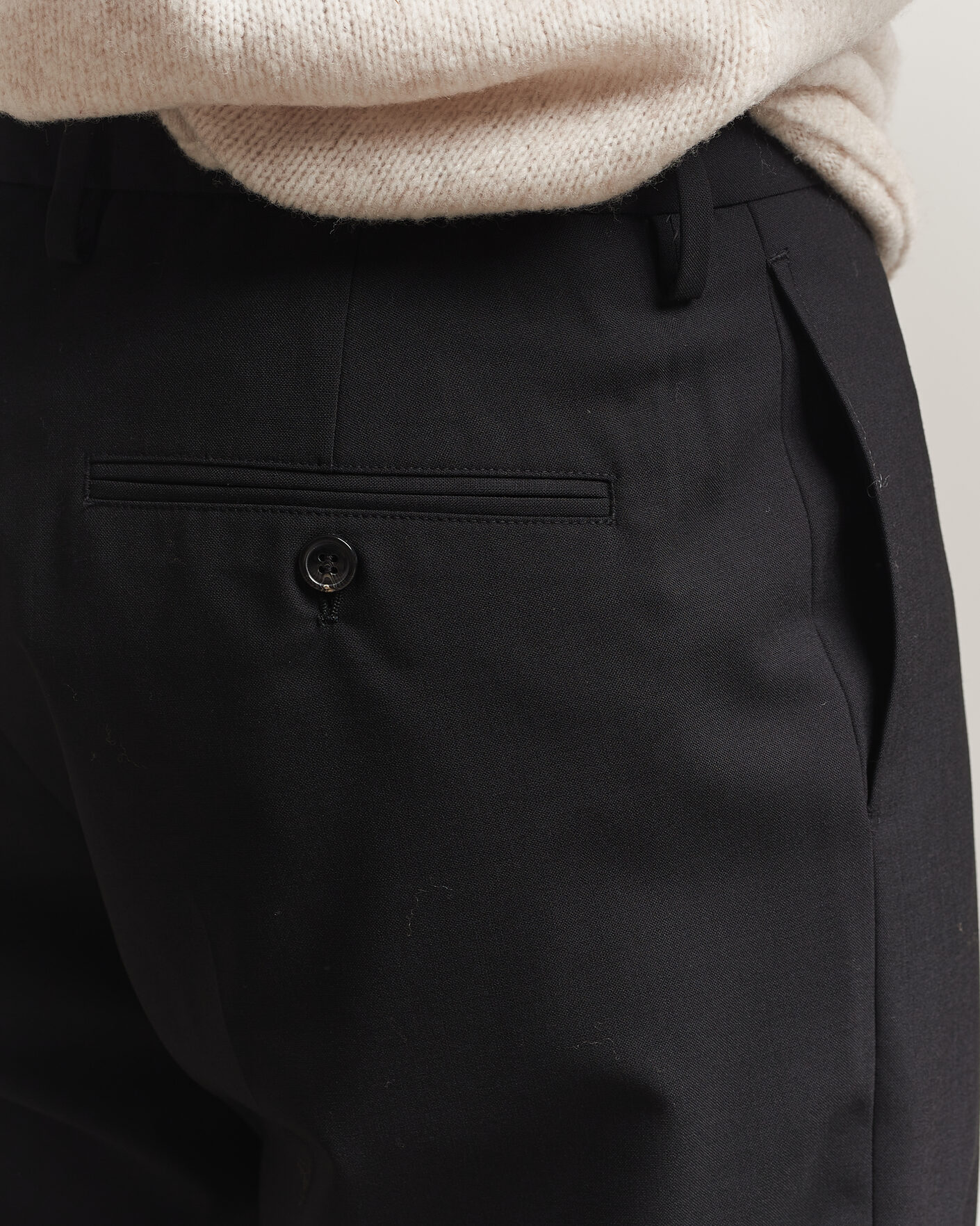 Mies | Housut | NN07 | Brendan Wool Drawstring Trousers Black