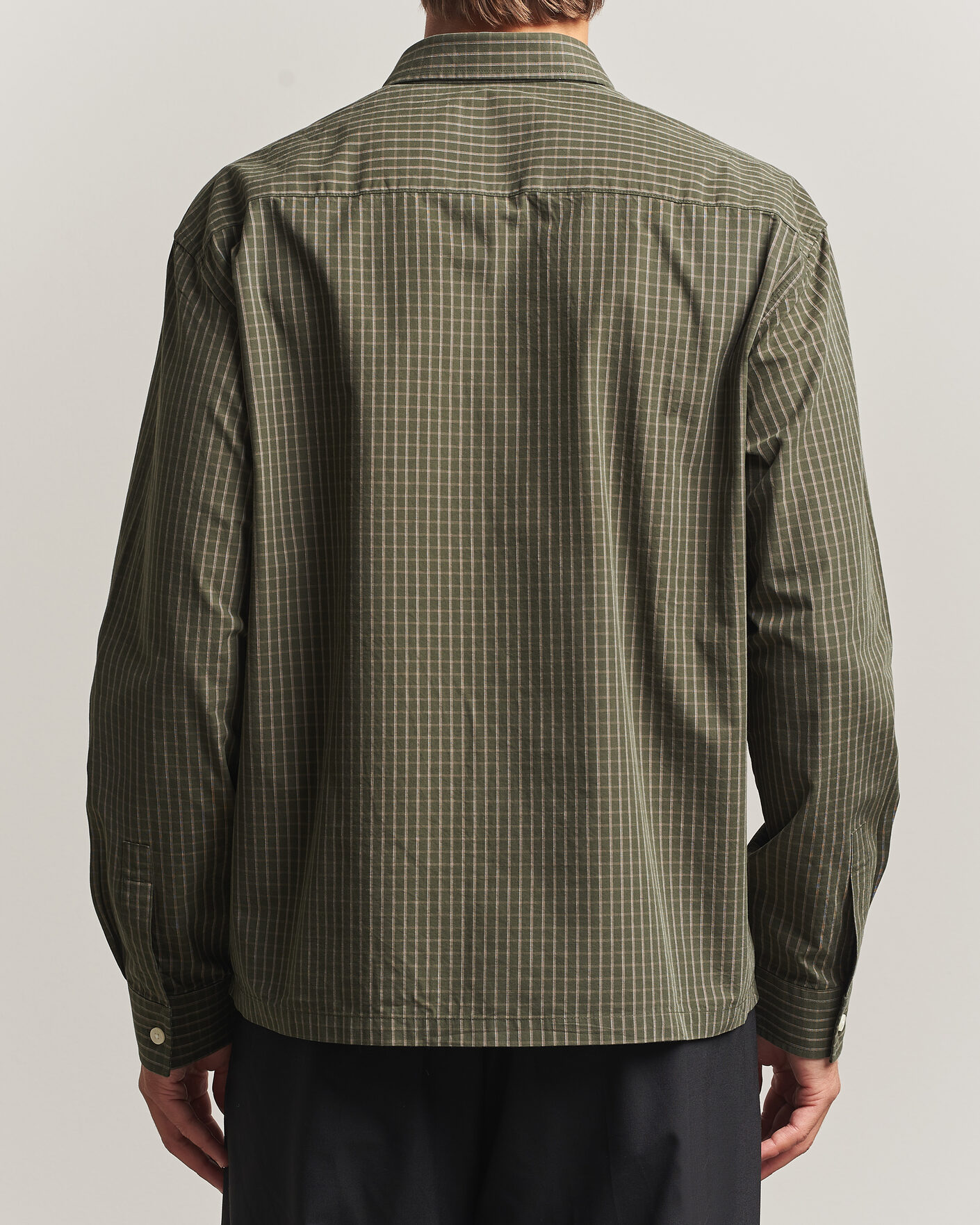 Mies | Kauluspaidat | NN07 | Deon Peached Cotton Checked Shirt Green