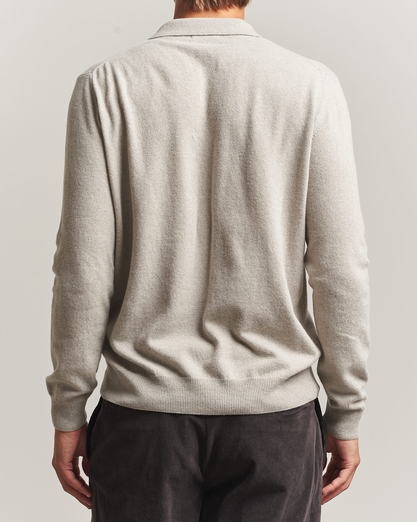 Mies | Puserot | Oscar Jacobson | Pepe Wool/Cashmere Polo Light Beige
