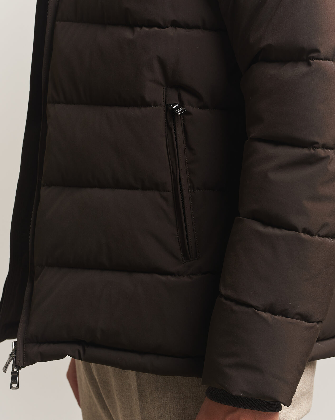 Mies | Takit | Oscar Jacobson | Hooded Puffer Jacket Brown