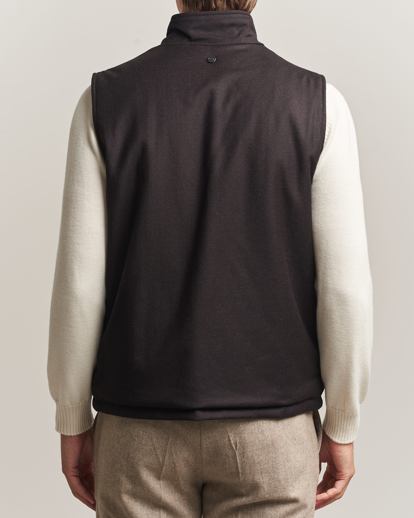 Mies | Ulkoliivit | Oscar Jacobson | Nylon/Wool Reversible Vest Brown
