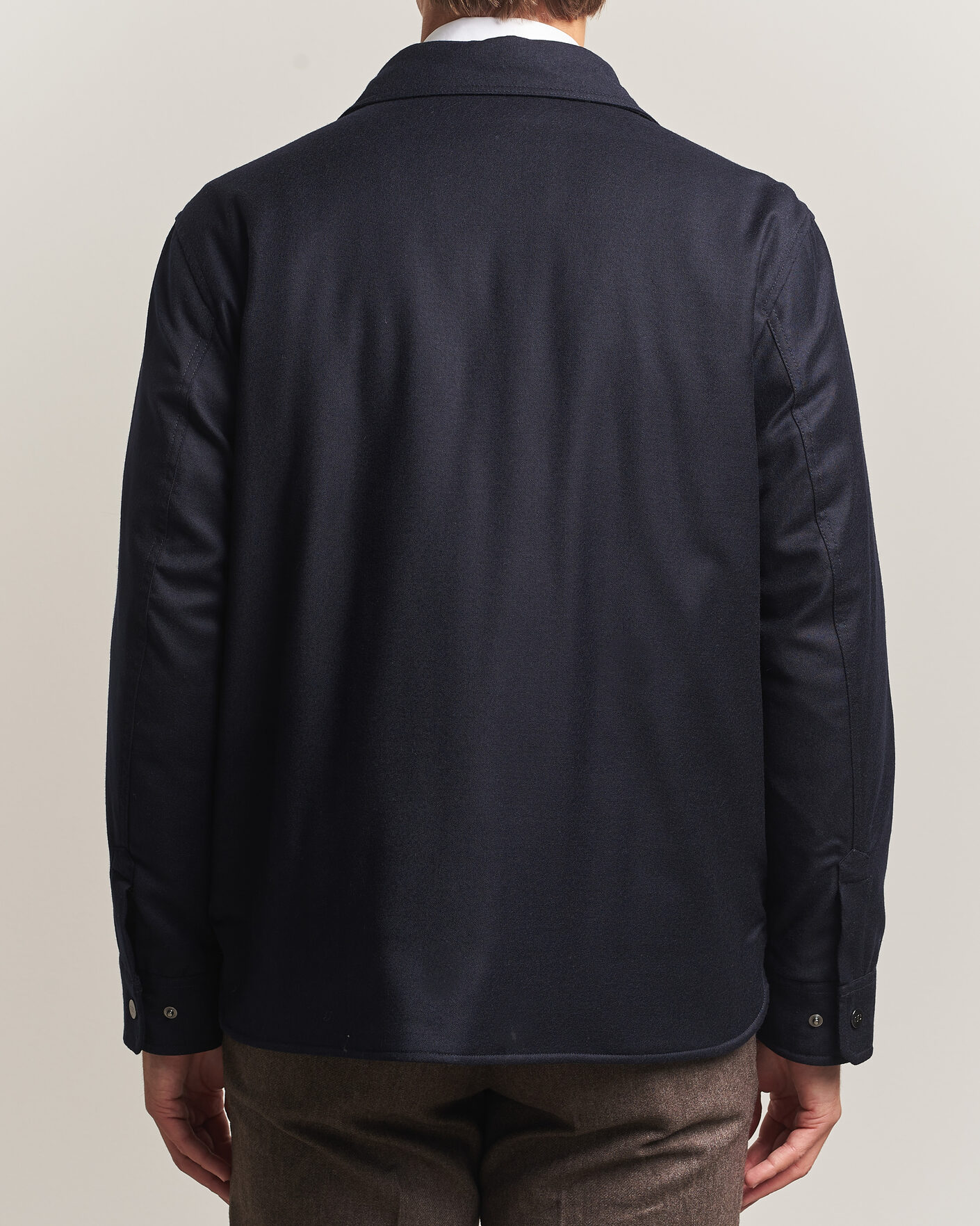 Mies | Takit | Oscar Jacobson | Nylon/Wool Padded Shirt Jacket Navy