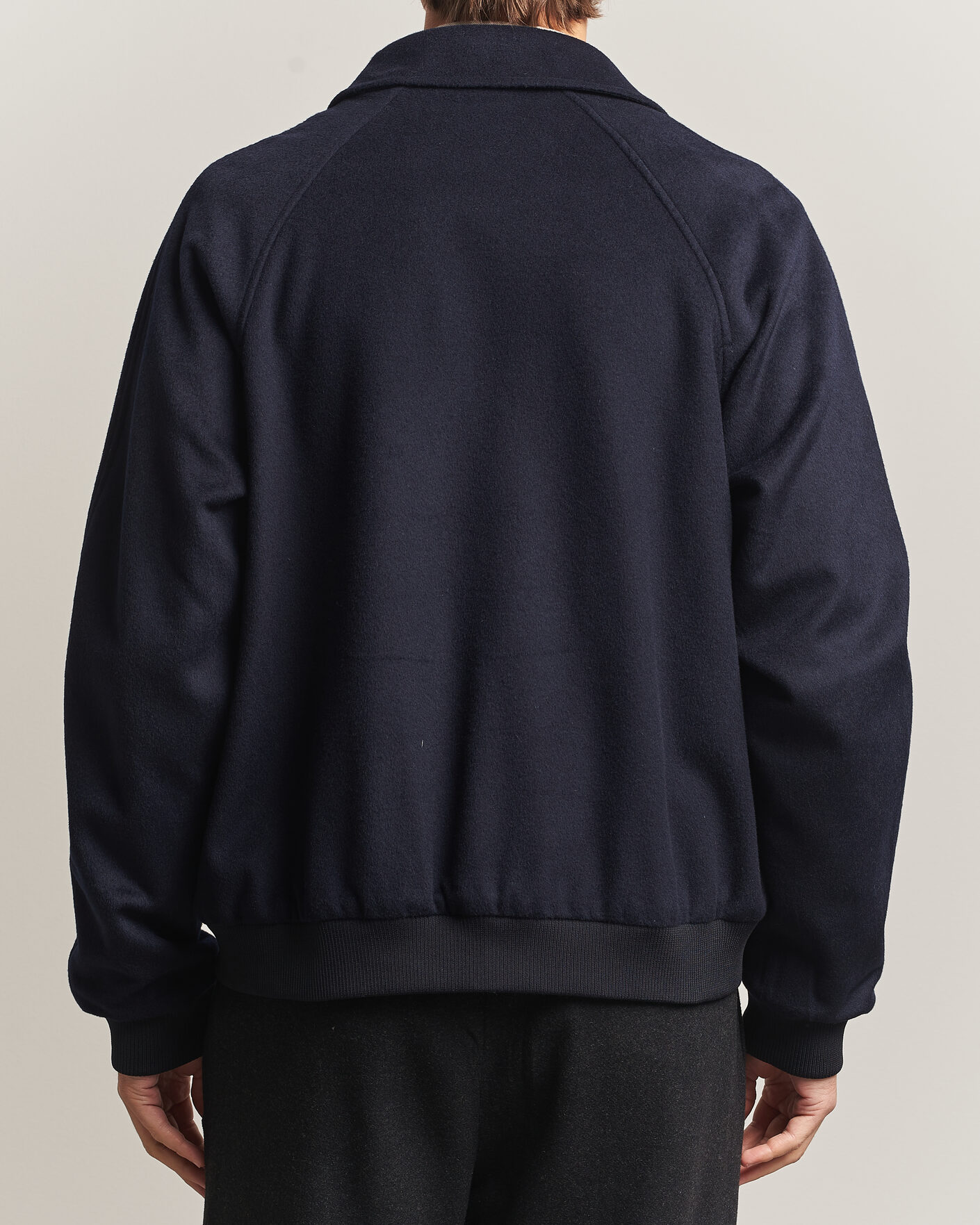 Mies | Takit | Oscar Jacobson | Aviator Wool Jacket Navy
