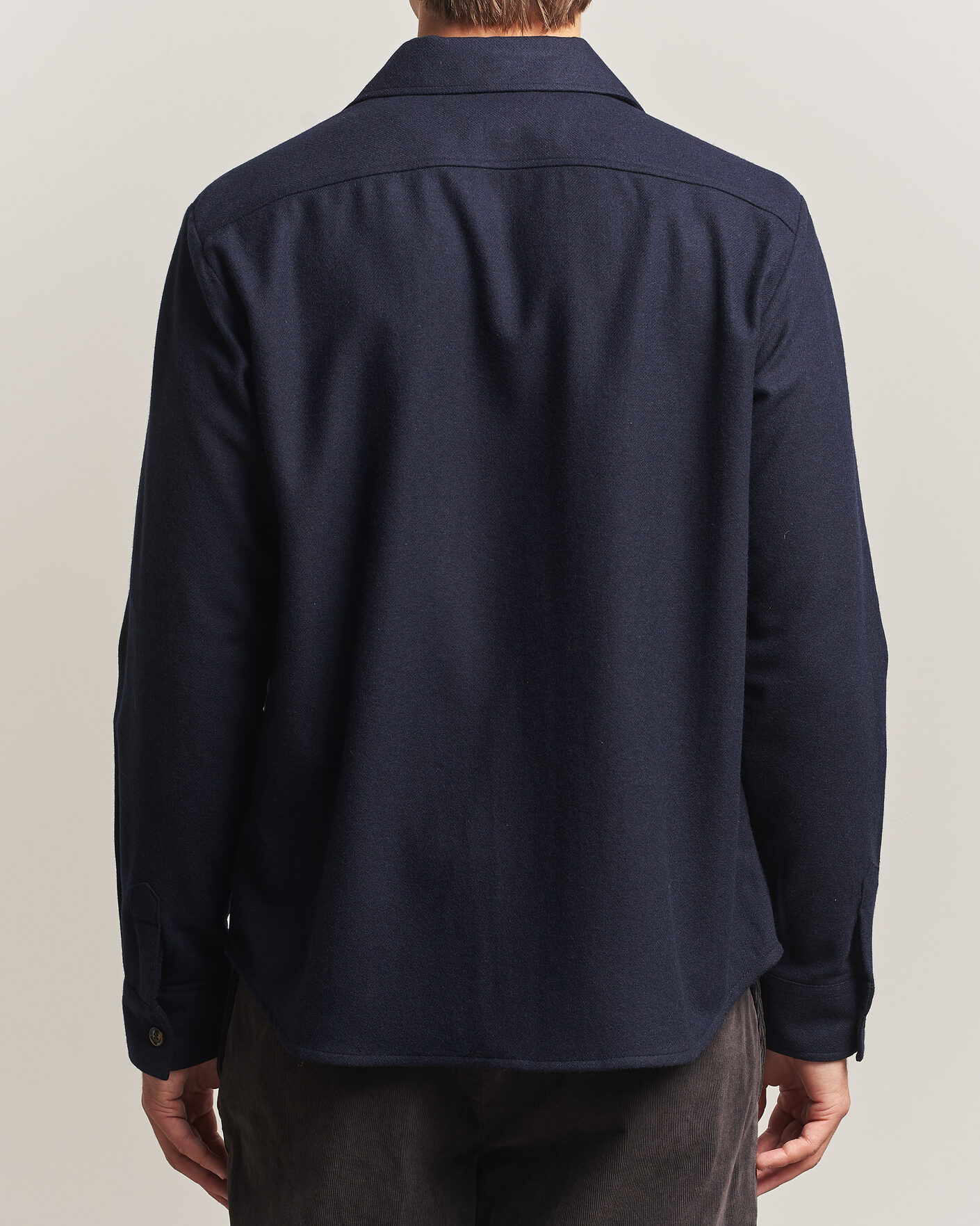 Mies | Kauluspaidat | Oscar Jacobson | Magnus Wool Shirt Jacket Navy