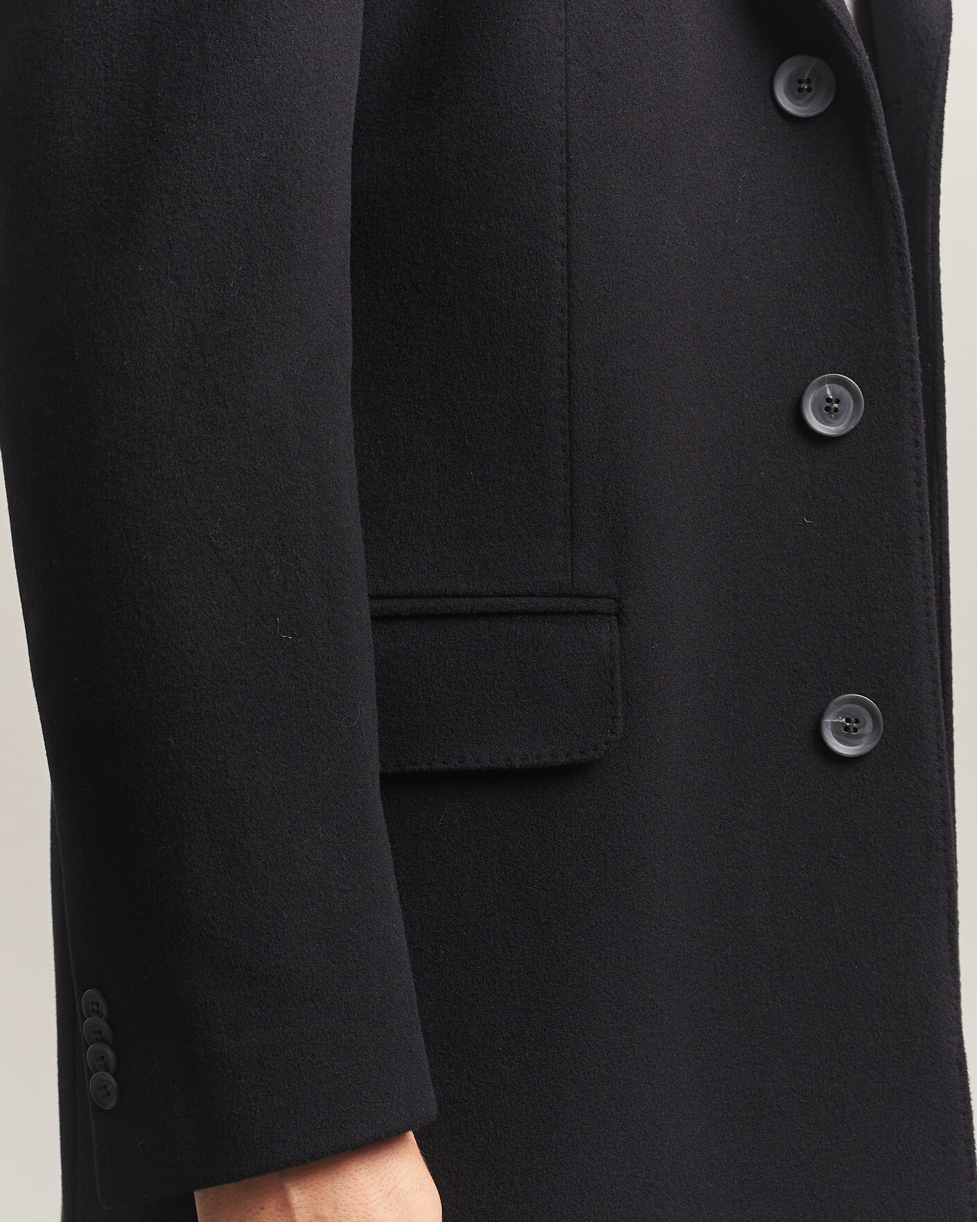 Mies | Takit | Oscar Jacobson | Sergio Wool Coat Black