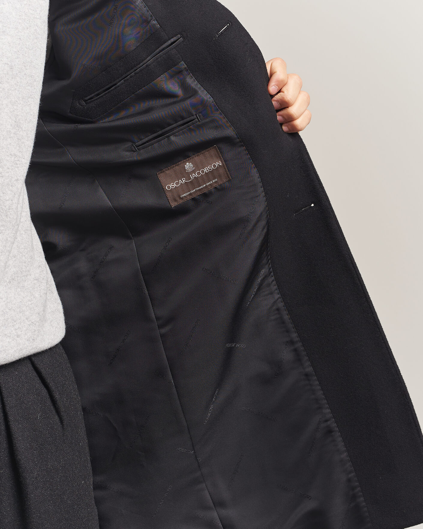 Mies | Takit | Oscar Jacobson | Sergio Wool Coat Black